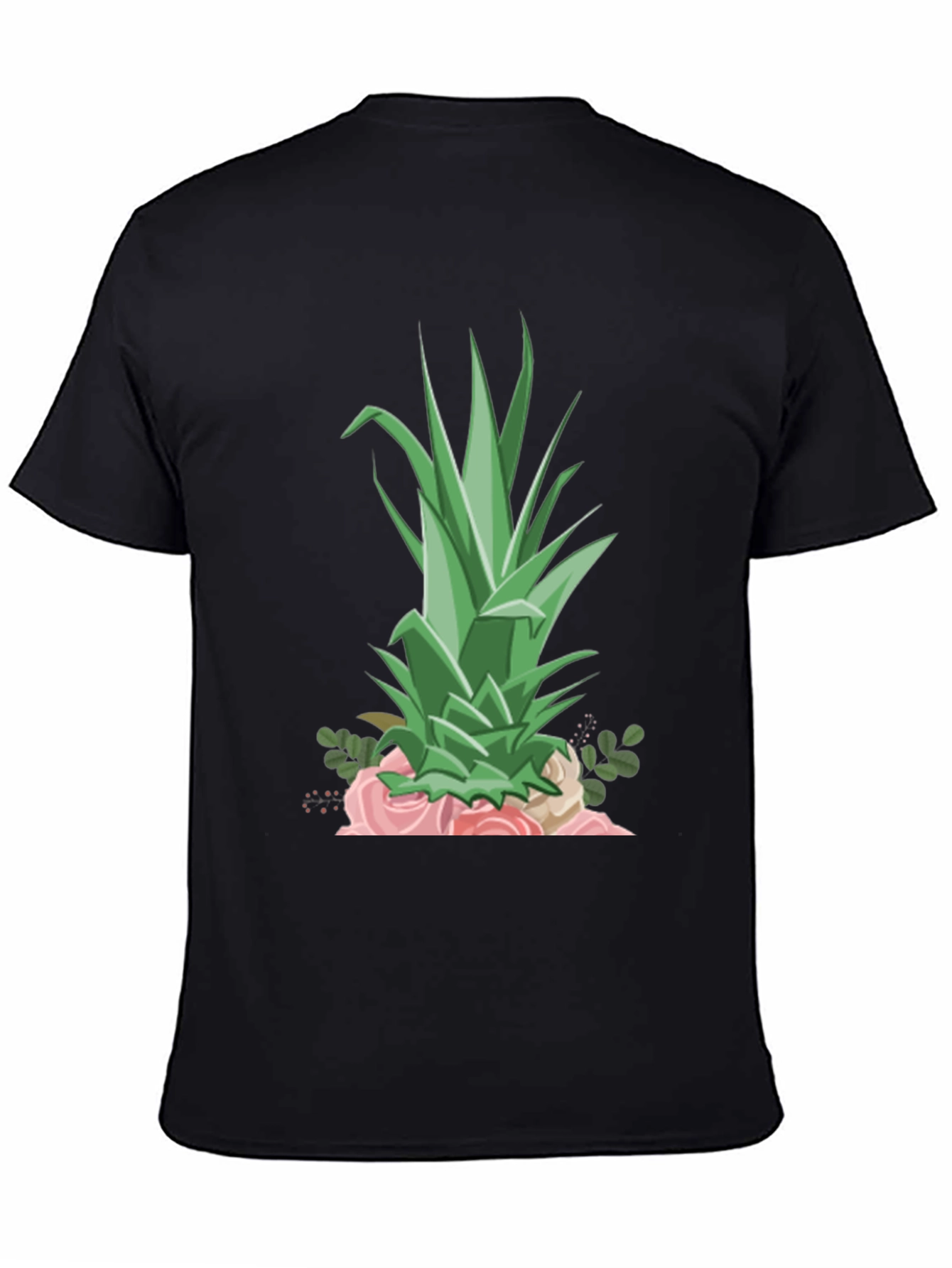 Pineapple & Roses Graphic Tee - Stylish Summer Shirt
