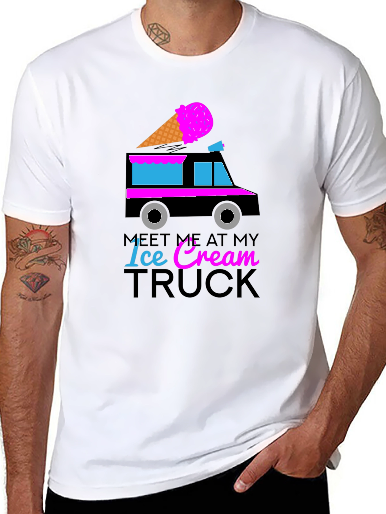 Meet Me At My Ice Cream Truck Graphic Tee