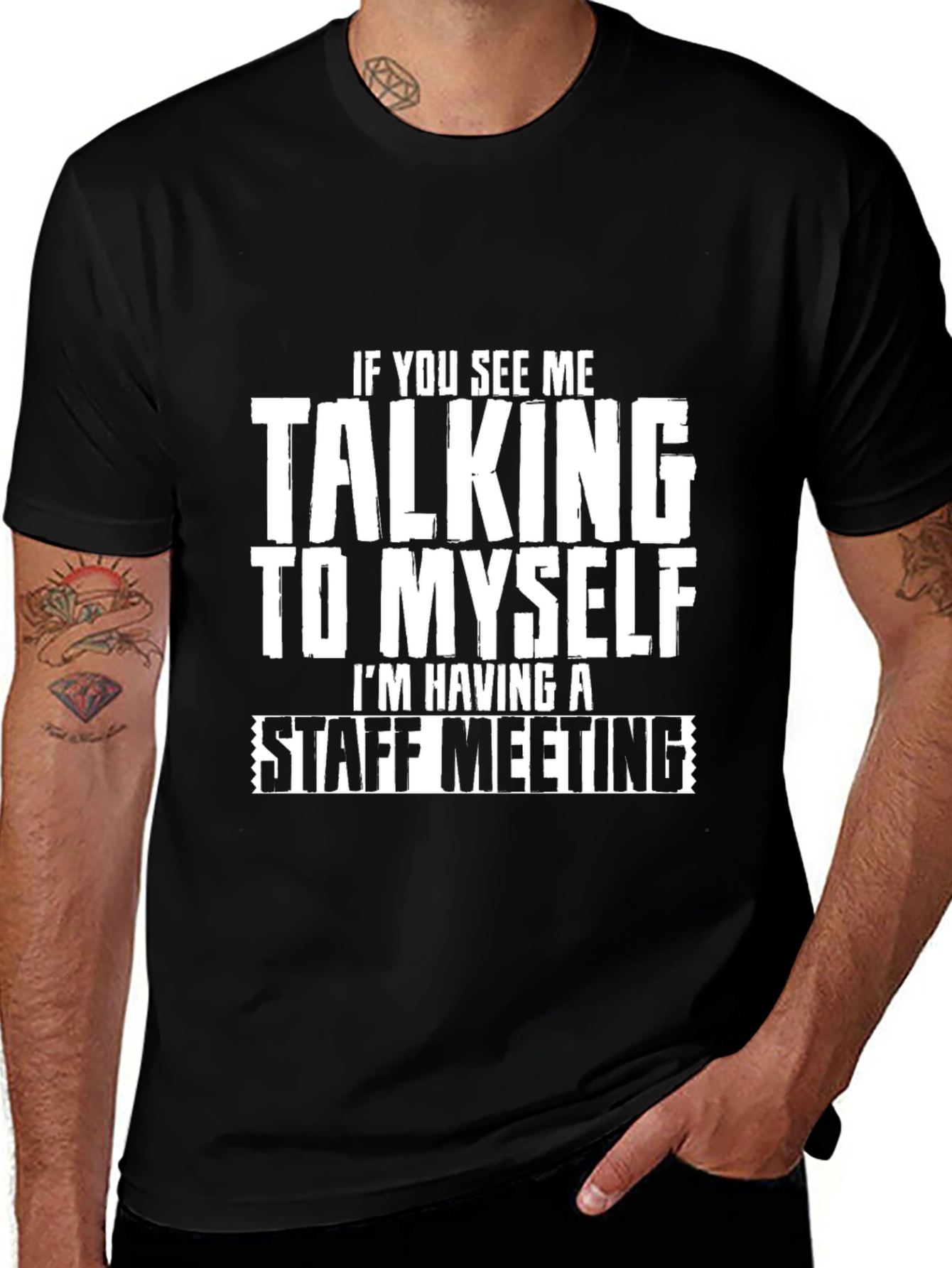 Staff Meeting Funny Graphic T-Shirt
