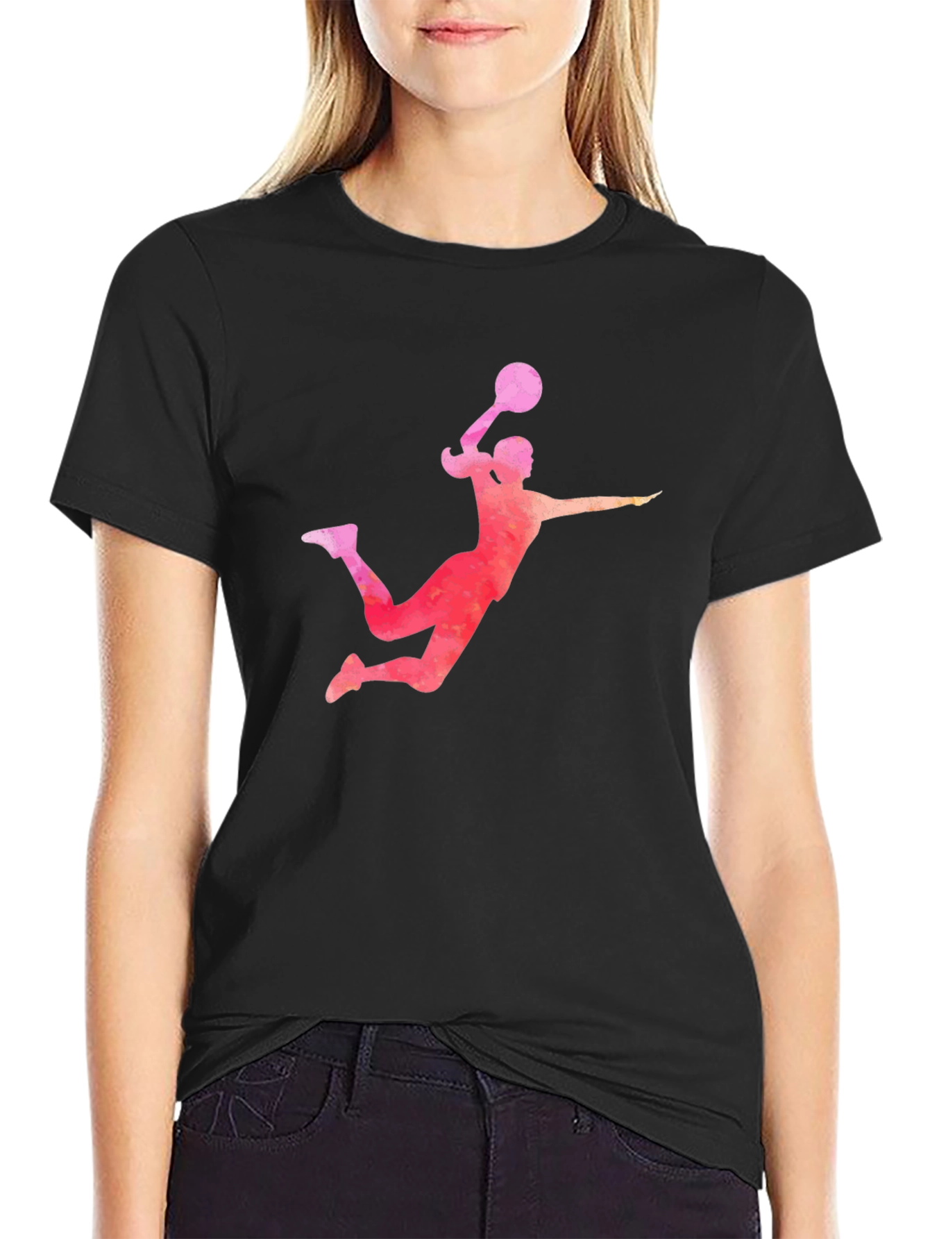 Volleyball Player Graphic T-Shirt