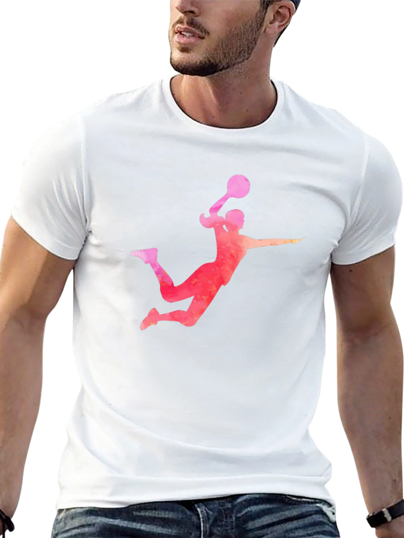 Volleyball Player Graphic T-Shirt