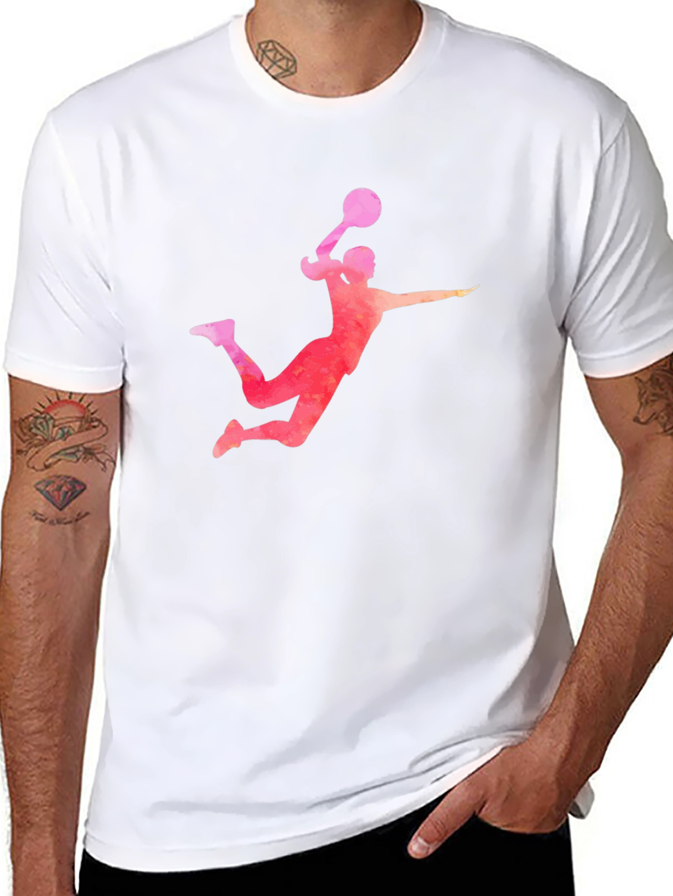 Volleyball Player Graphic T-Shirt
