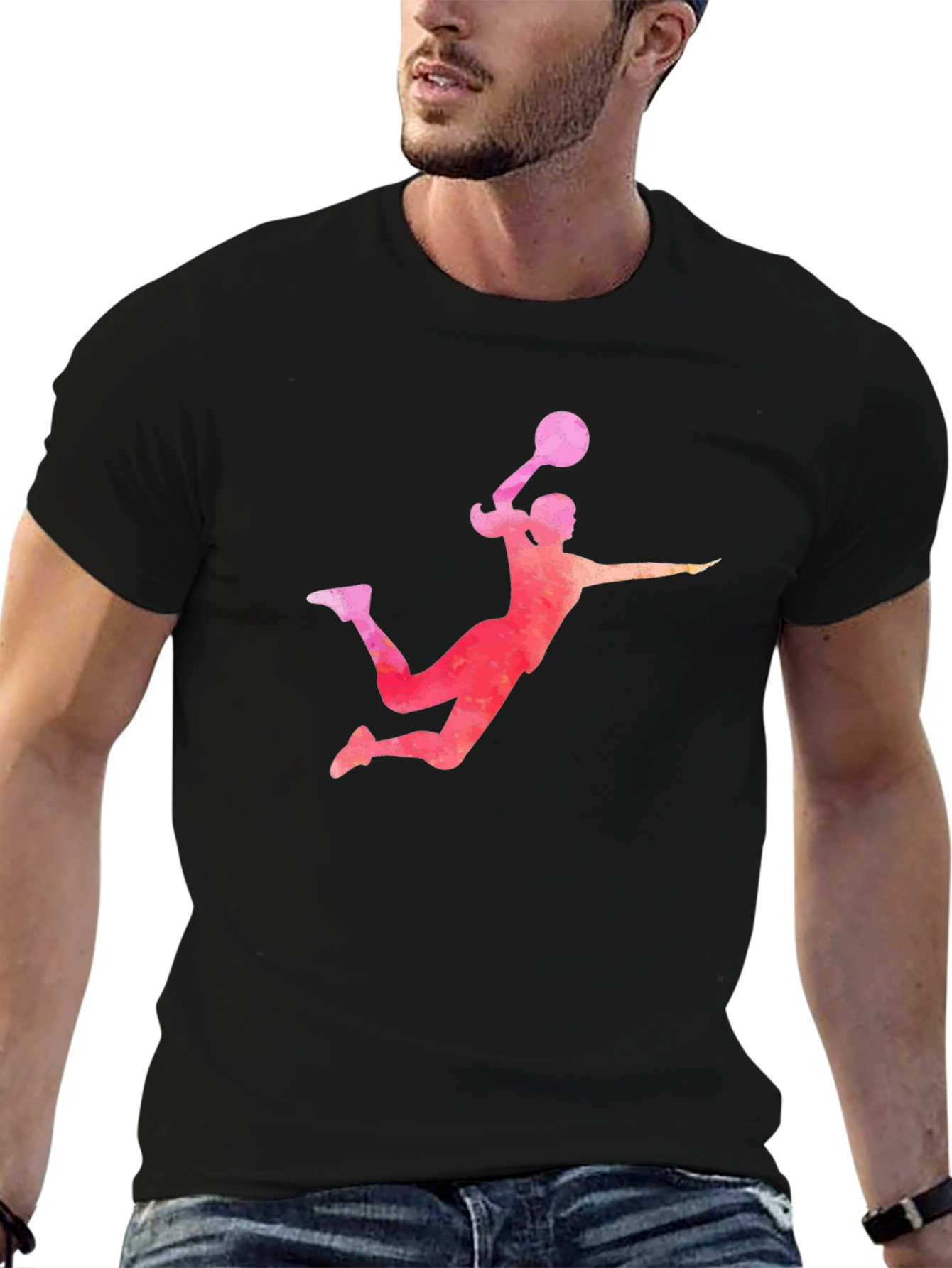 Volleyball Player Graphic T-Shirt