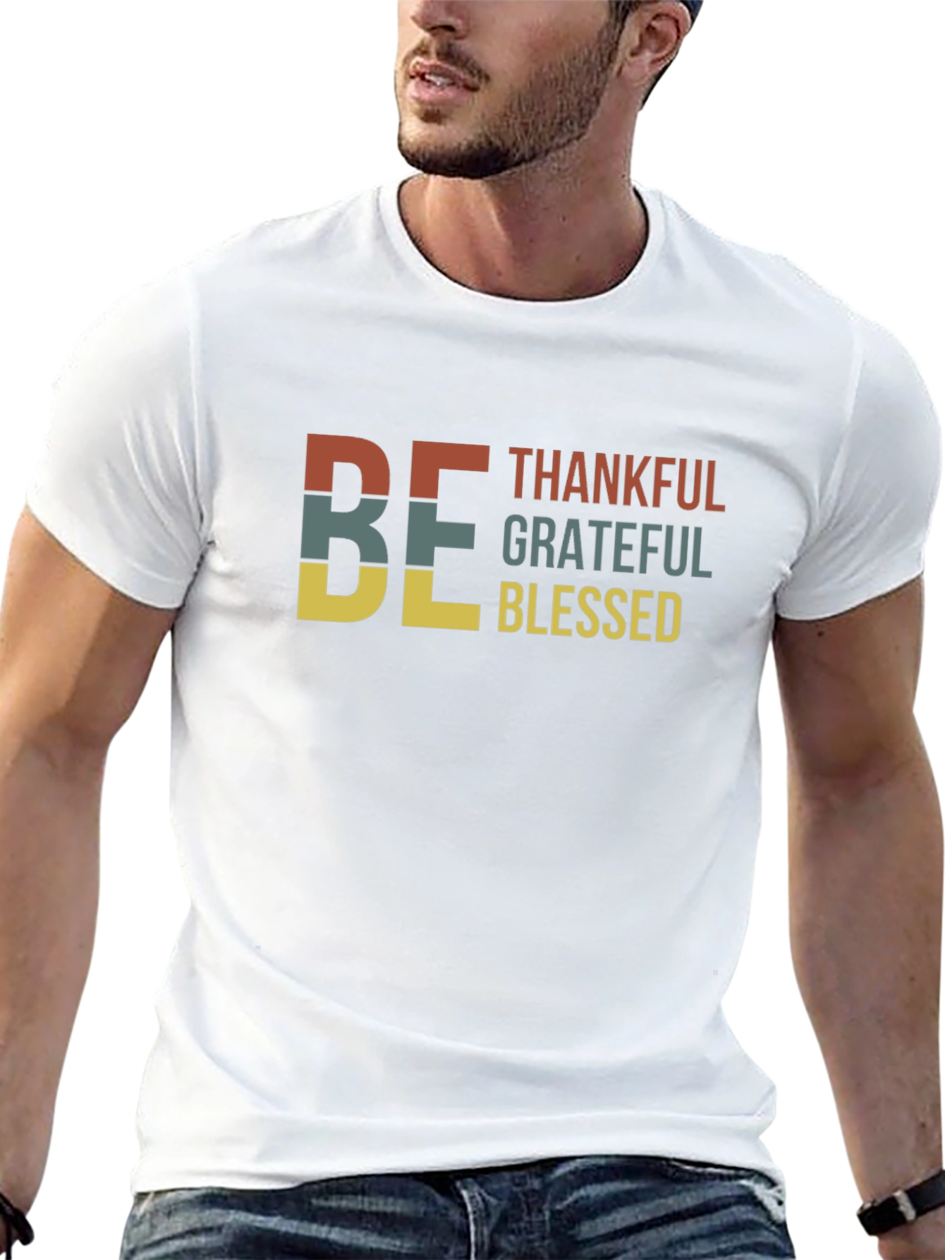 Be Thankful Graphic Tee | Unisex Black T-Shirt