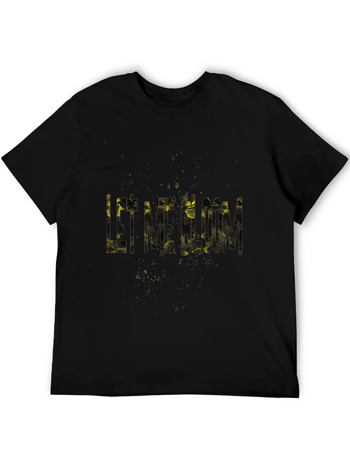 Let Me Bloom Black Graphic T-Shirt