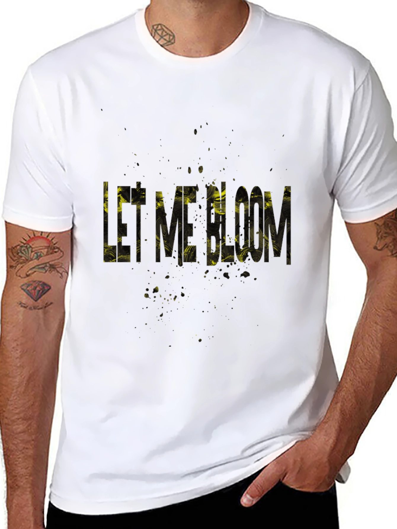Let Me Bloom Black Graphic T-Shirt
