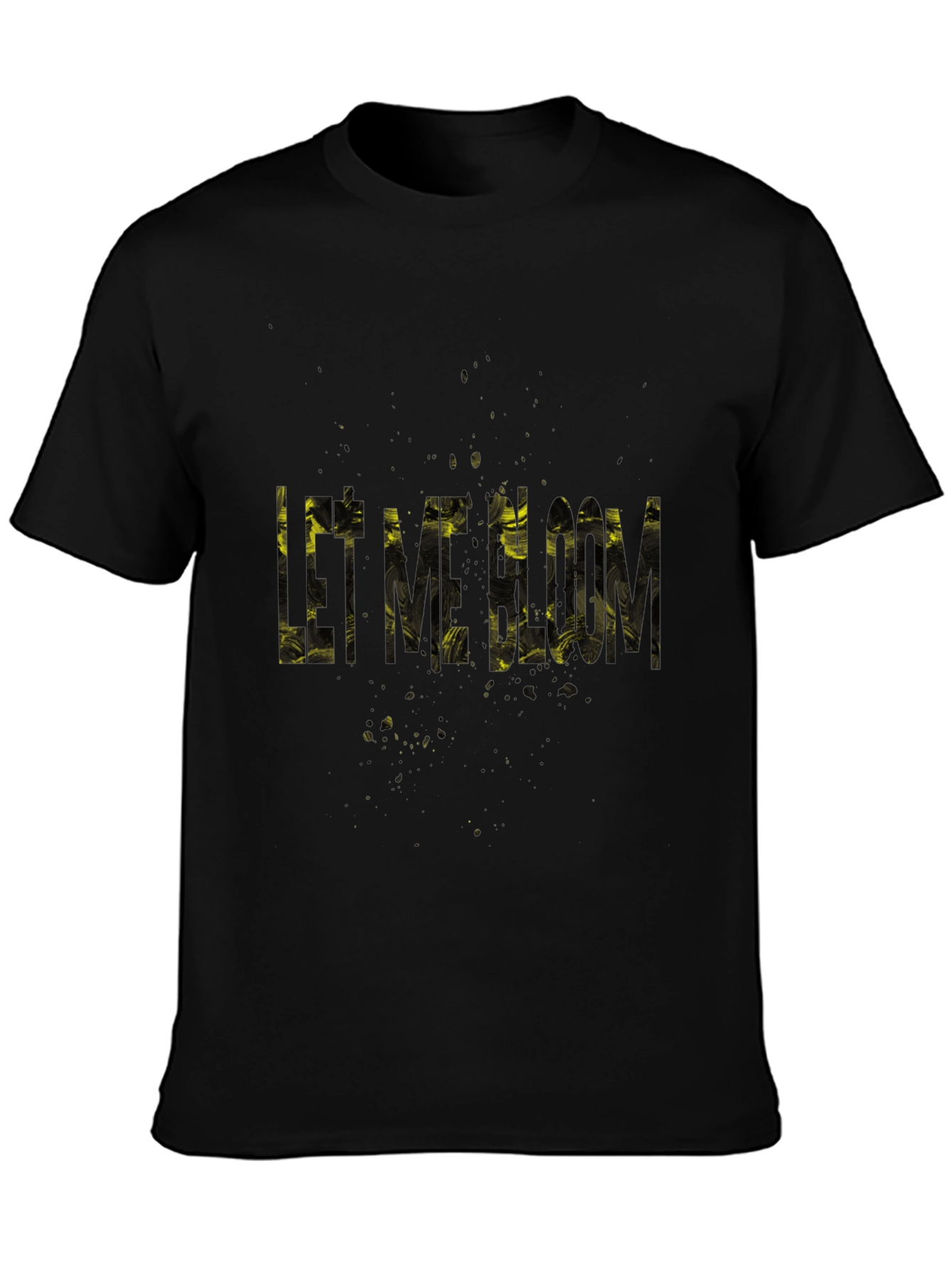Let Me Bloom Black Graphic T-Shirt