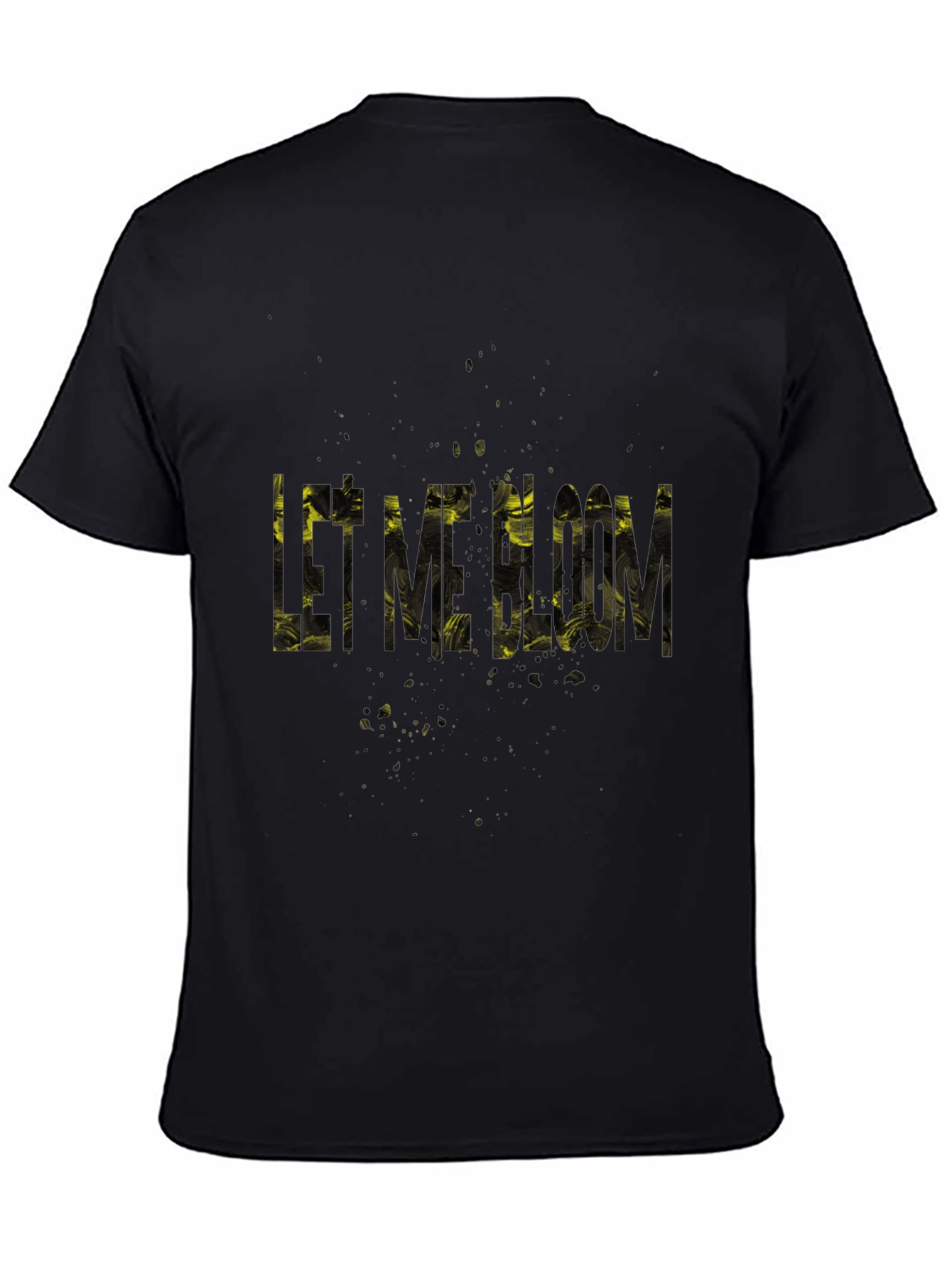 Let Me Bloom Black Graphic T-Shirt