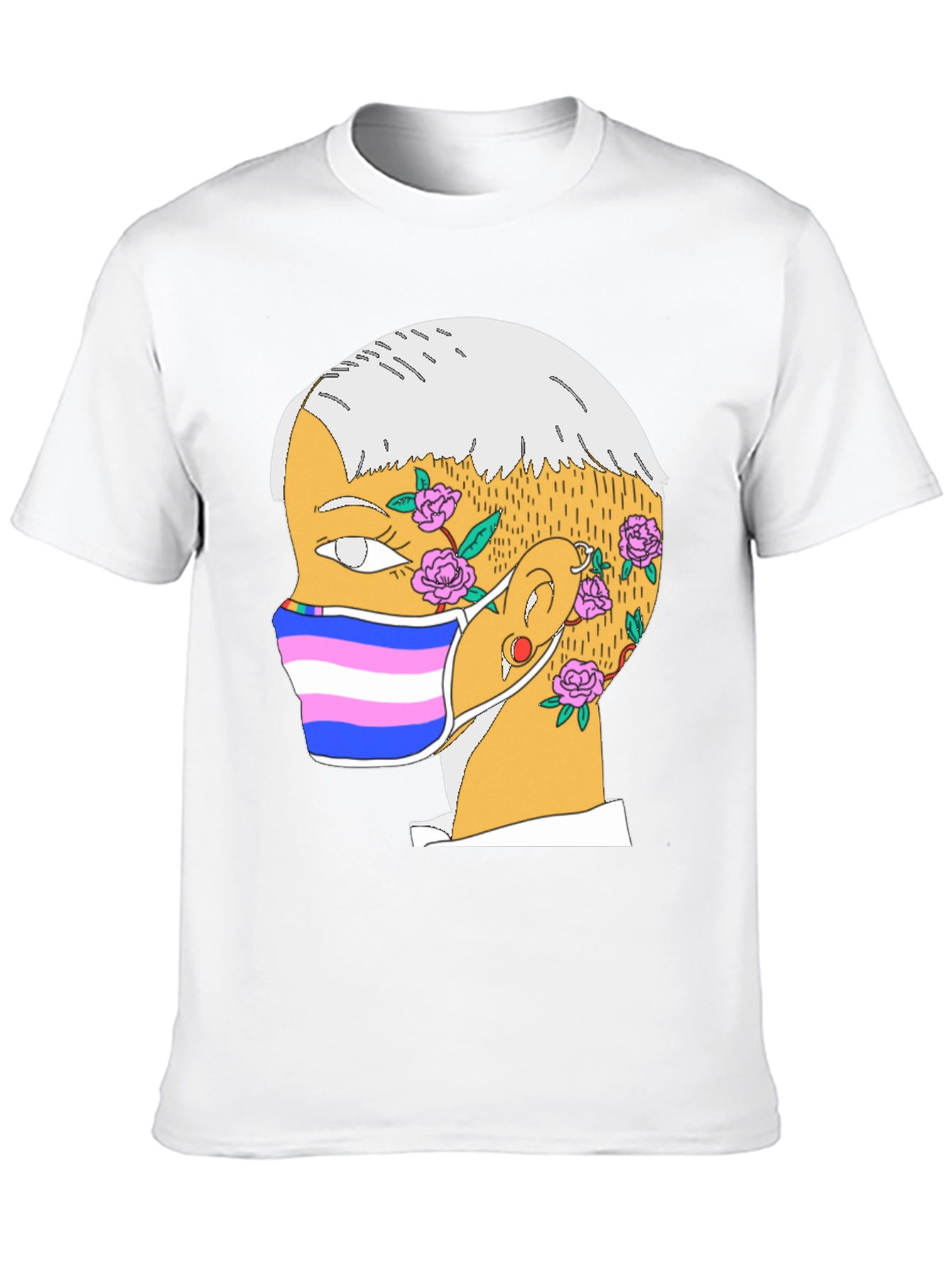Illustrated Portrait T-Shirt - Unique Graphic Tee