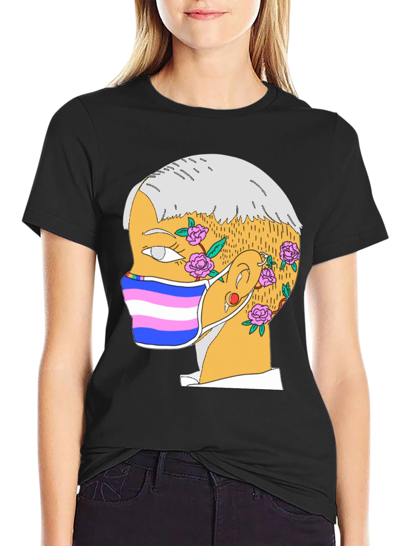 Illustrated Portrait T-Shirt - Unique Graphic Tee