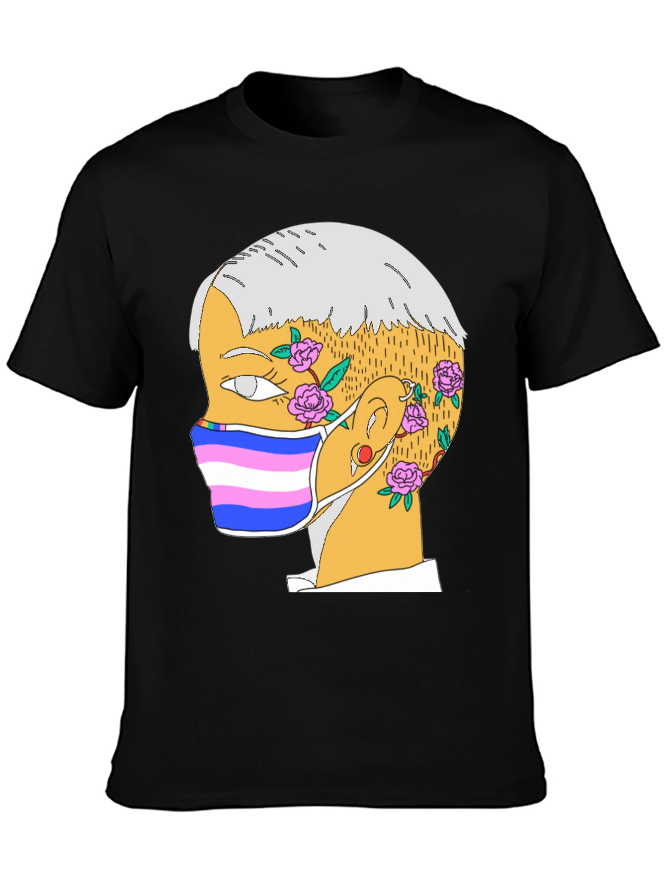 Illustrated Portrait T-Shirt - Unique Graphic Tee