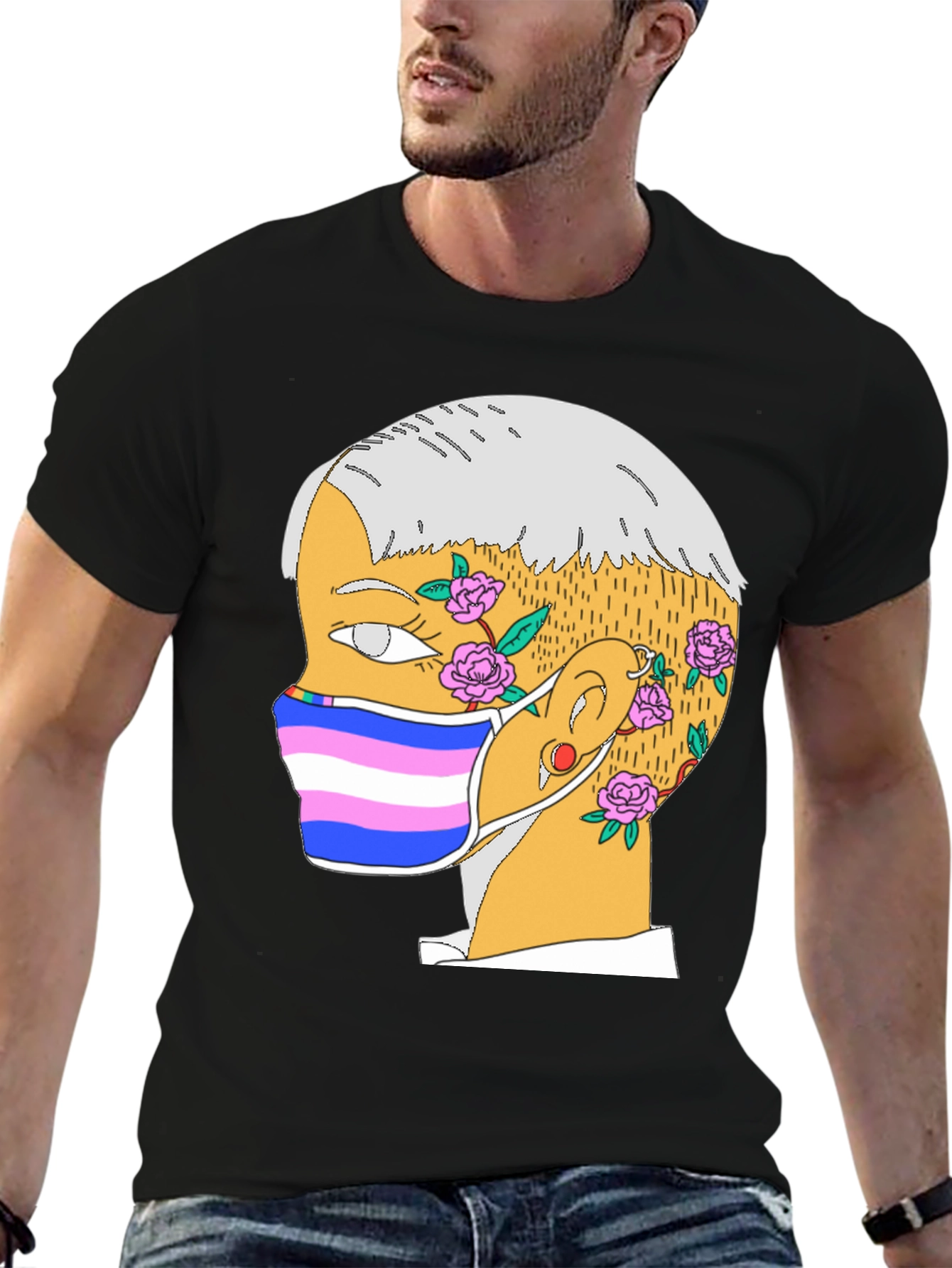 Illustrated Portrait T-Shirt - Unique Graphic Tee