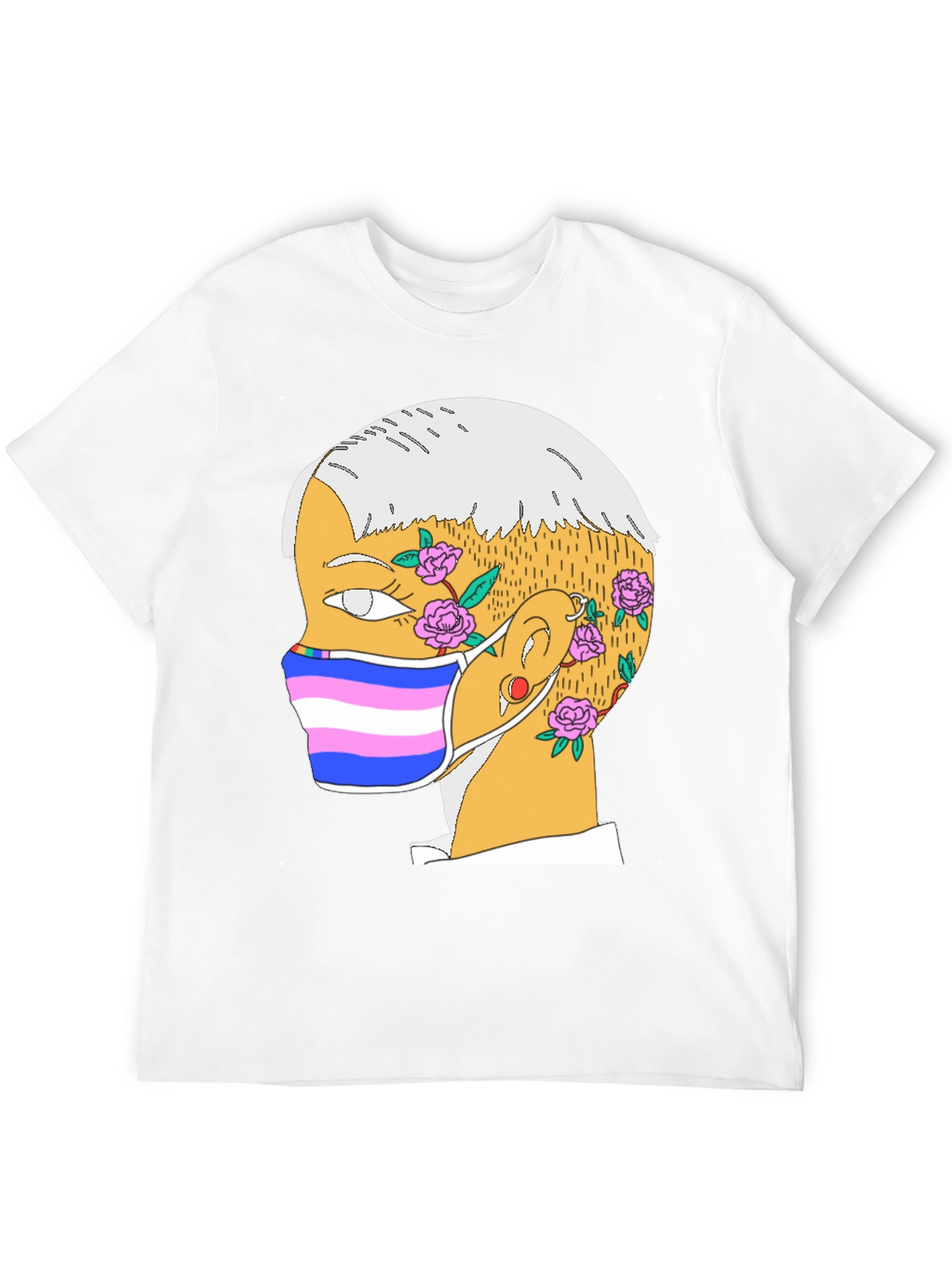 Illustrated Portrait T-Shirt - Unique Graphic Tee