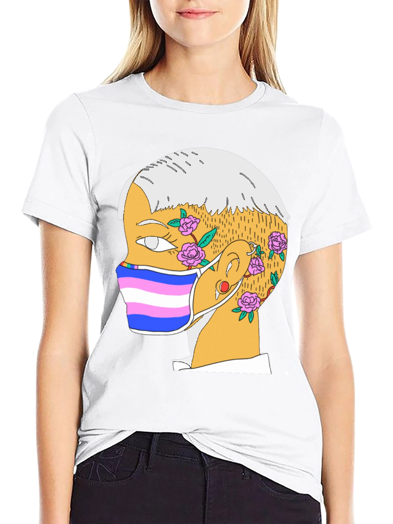 Illustrated Portrait T-Shirt - Unique Graphic Tee