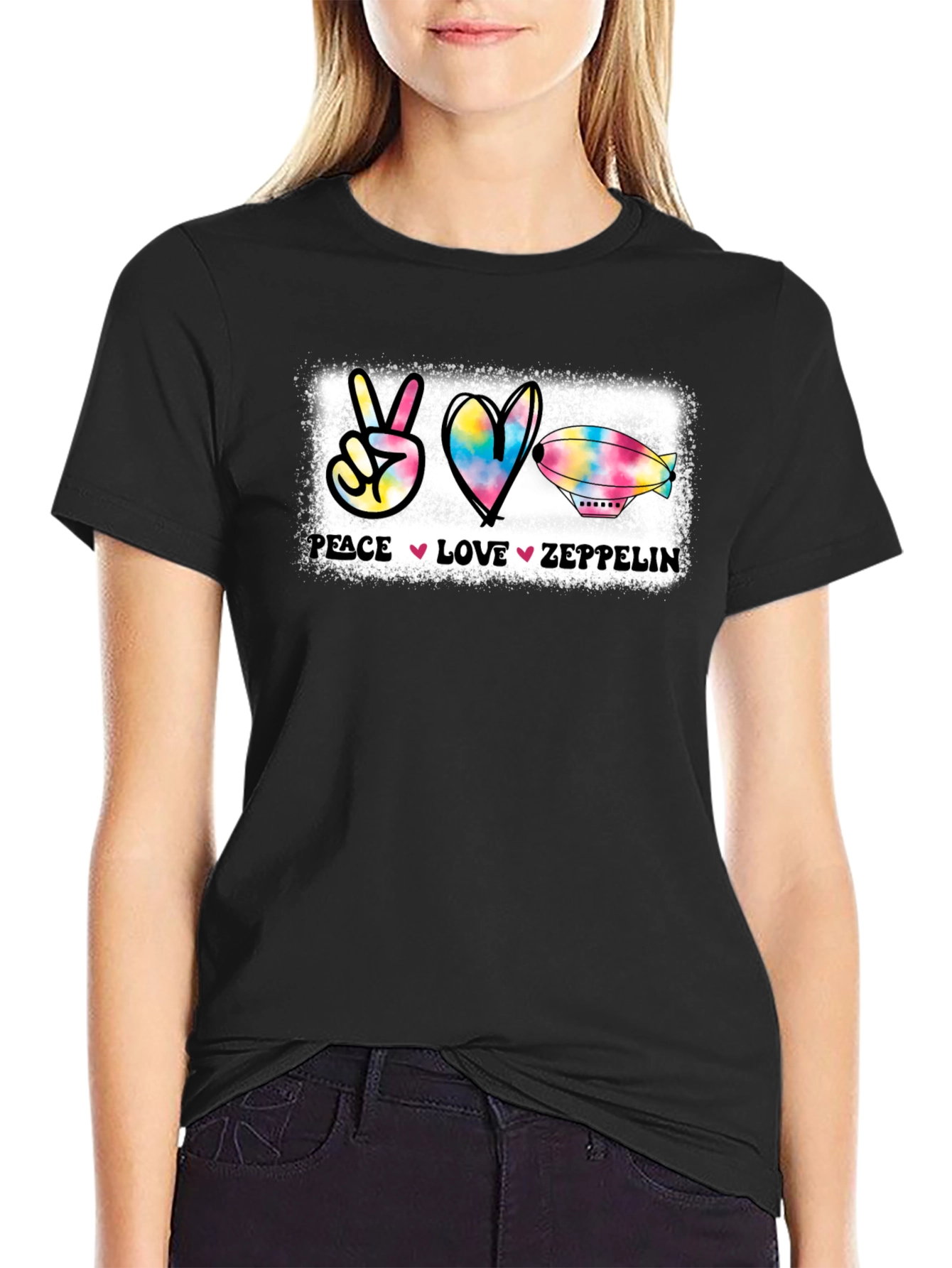 Peace Love Zeppelin Graphic T-Shirt
