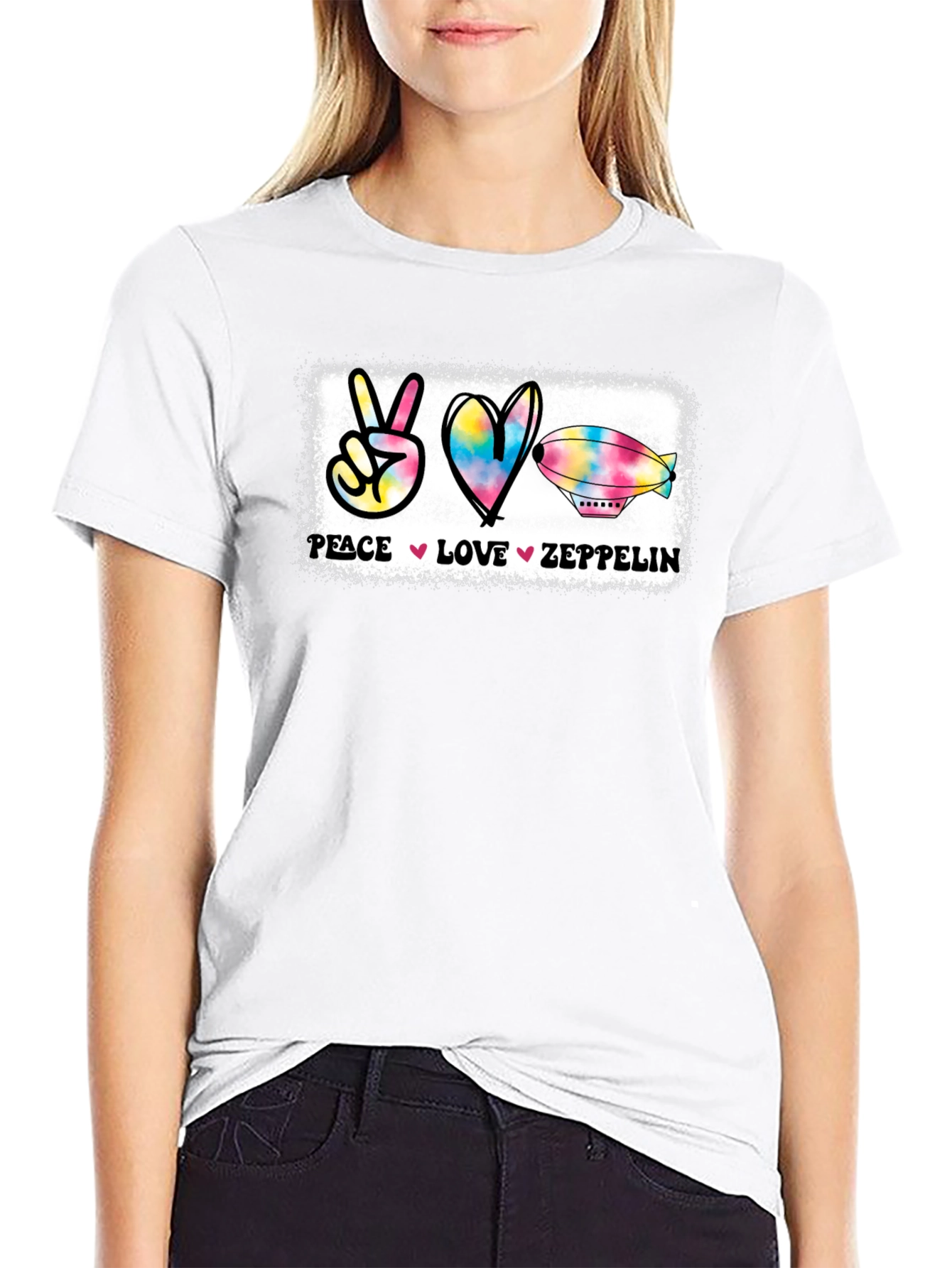 Peace Love Zeppelin Graphic T-Shirt