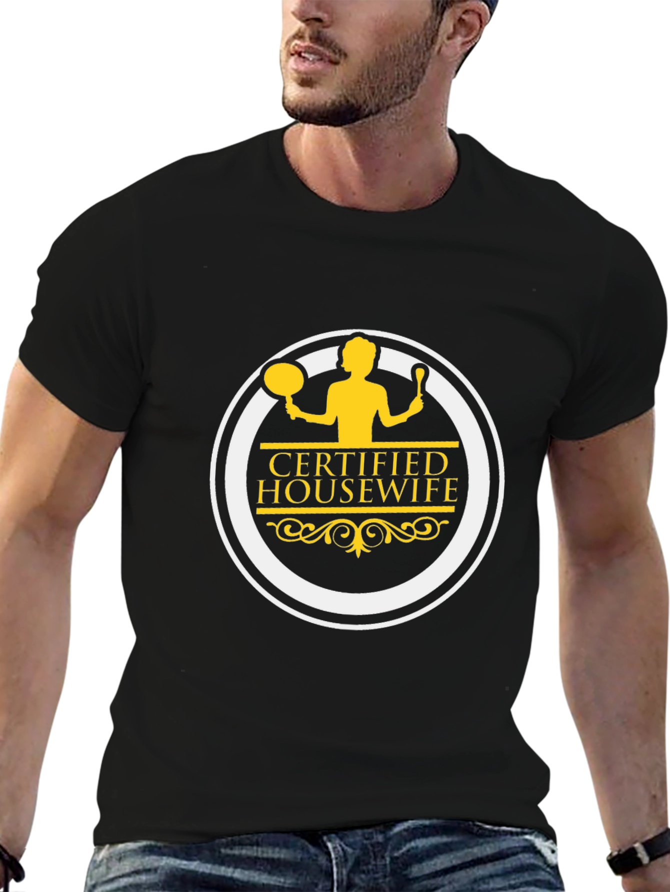 Certified Housewife Black T-Shirt