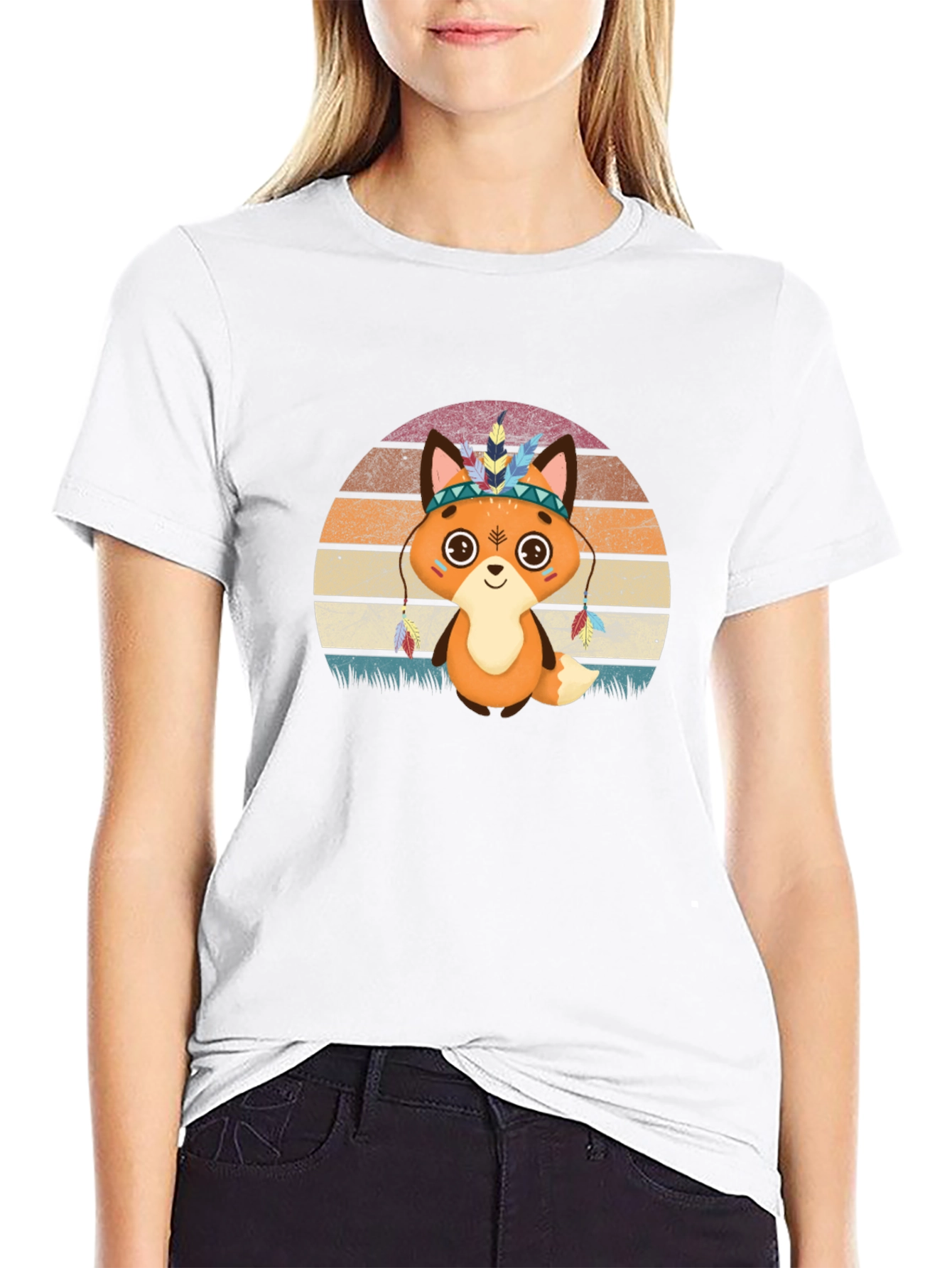 Cute Cartoon Fox T-Shirt