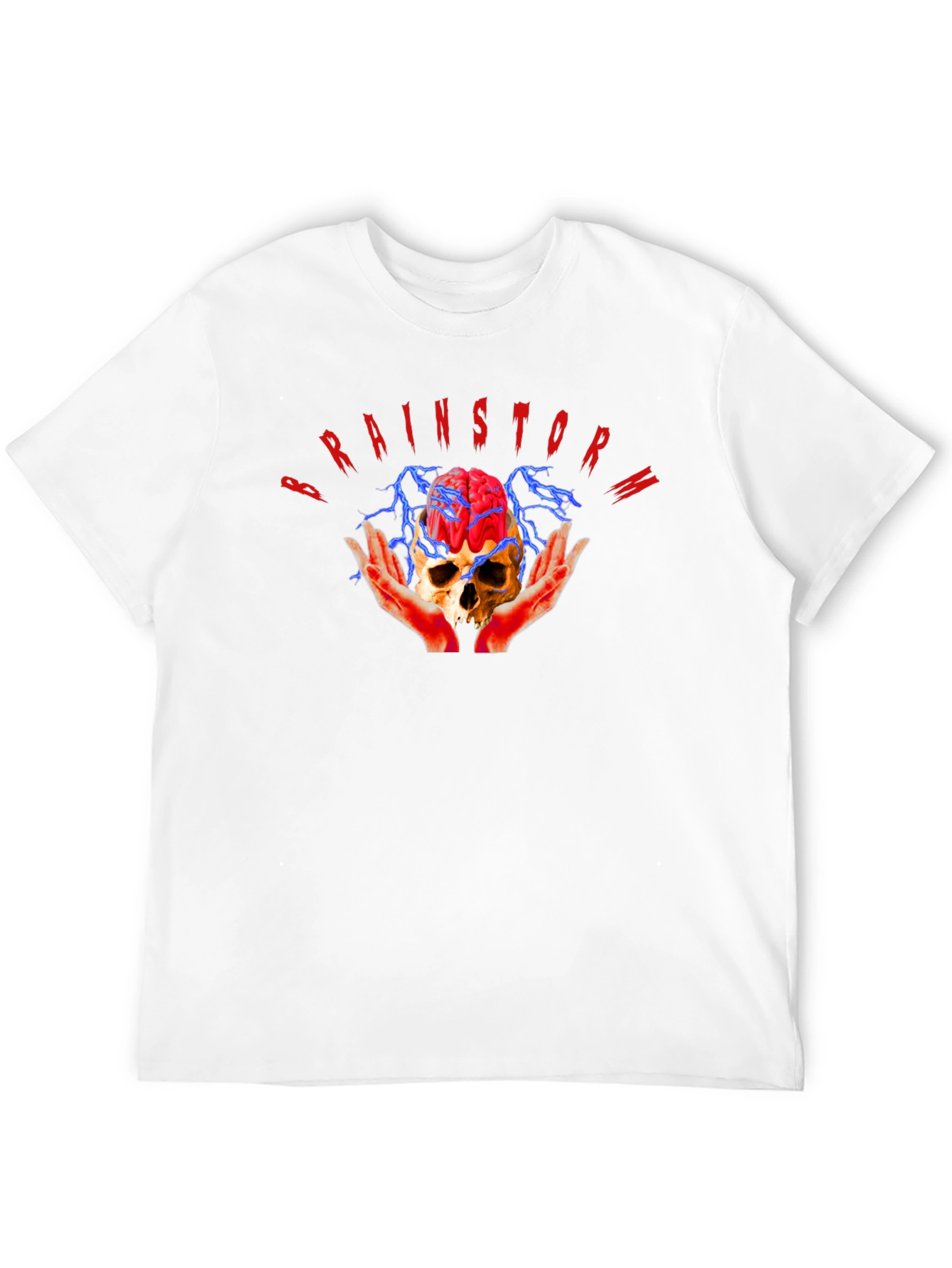 Brainstorm Skull Graphic Tee - Cool Edgy Design