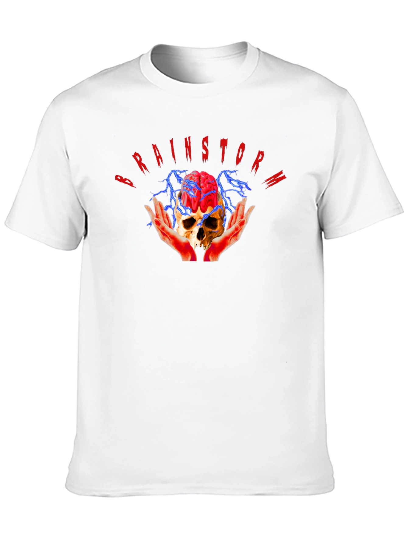 Brainstorm Skull Graphic Tee - Cool Edgy Design