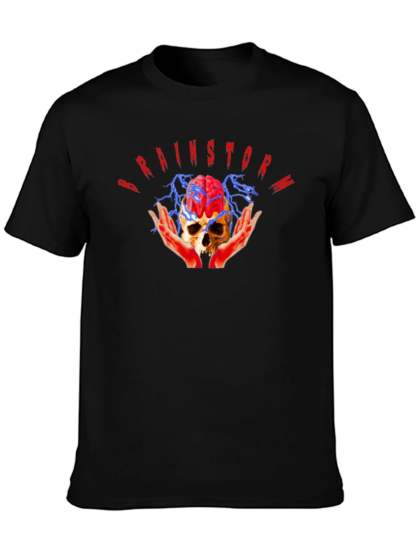 Brainstorm Skull Graphic Tee - Cool Edgy Design