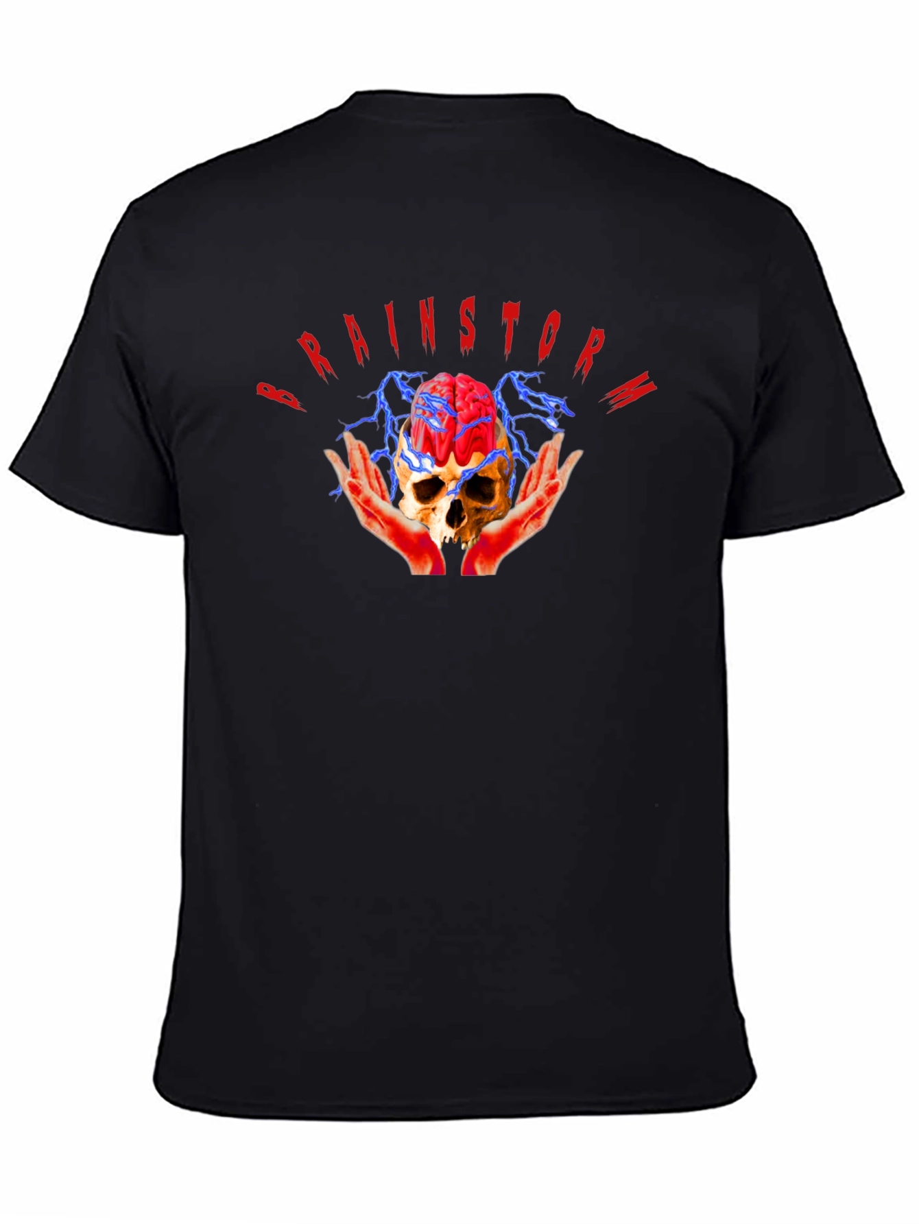 Brainstorm Skull Graphic Tee - Cool Edgy Design