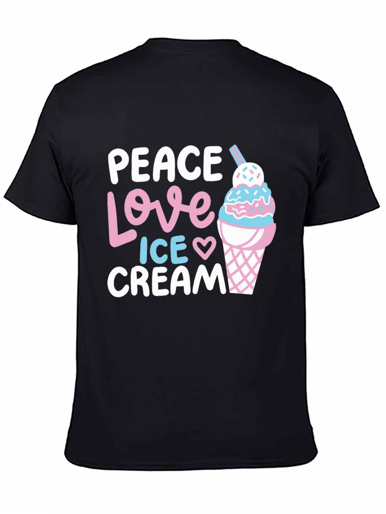 Peace Love Ice Cream Graphic T-Shirt