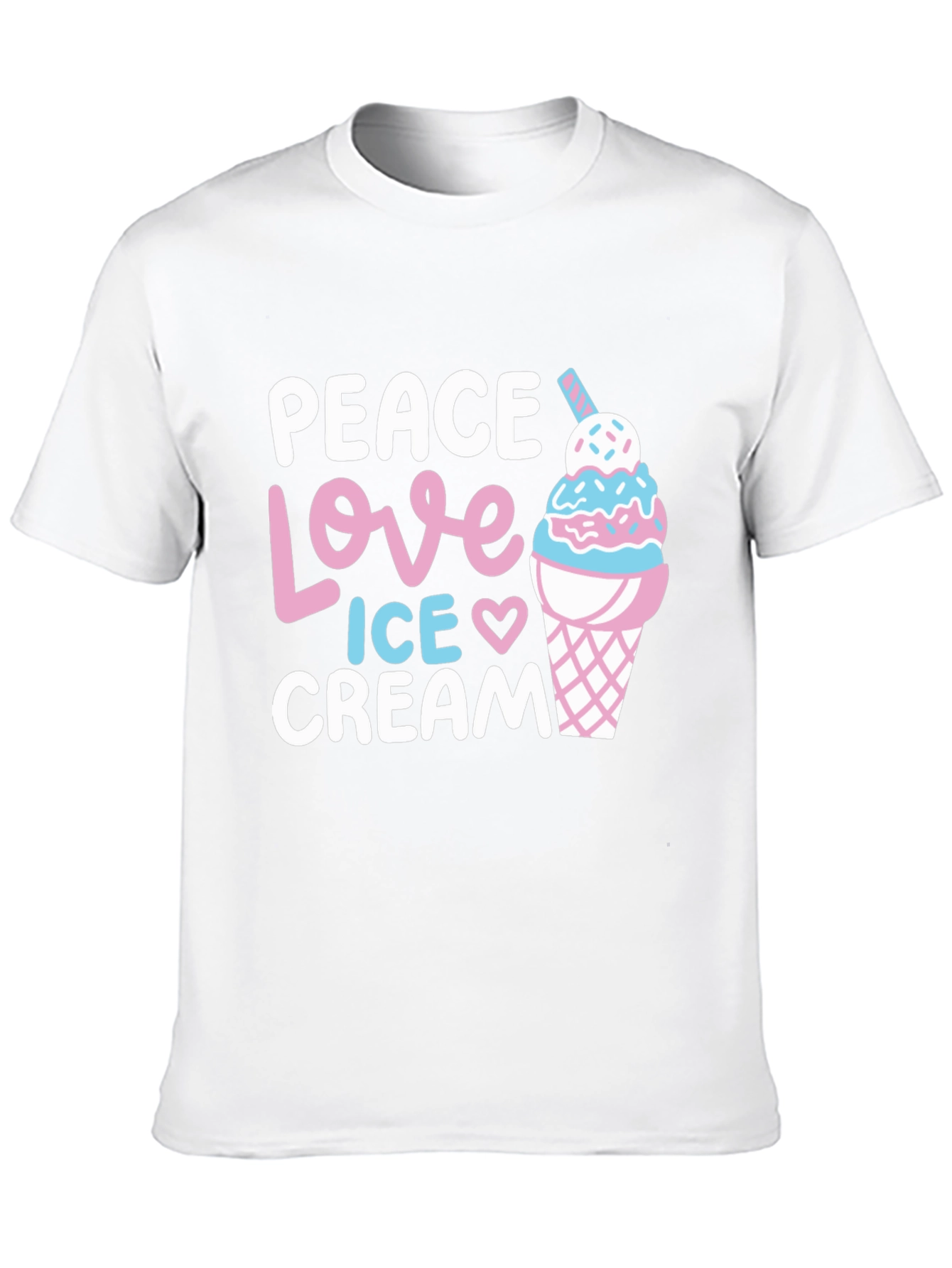 Peace Love Ice Cream Graphic T-Shirt