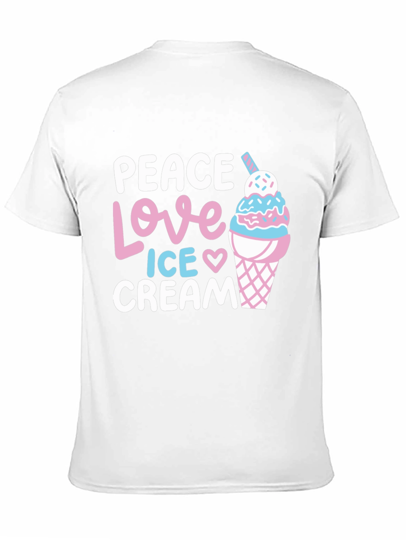 Peace Love Ice Cream Graphic T-Shirt