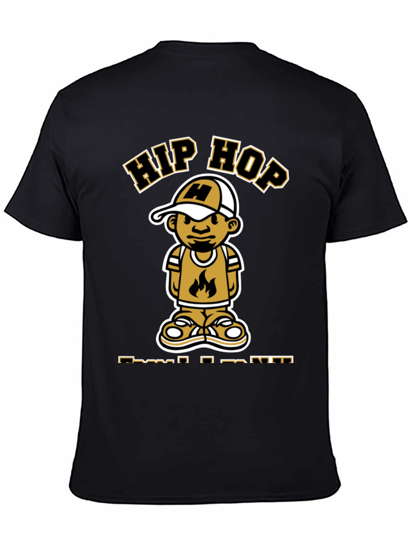 Hip Hop Cartoon Graphic T-Shirt