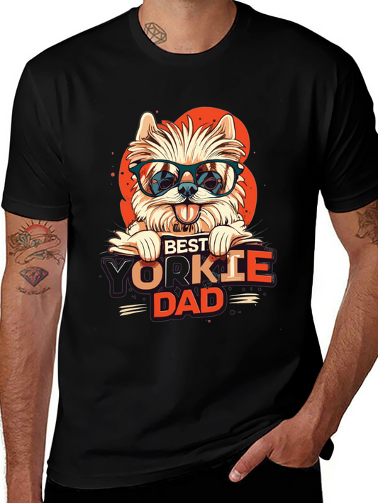 Best Yorkie Dad T-Shirt - Cute Dog Graphic Tee
