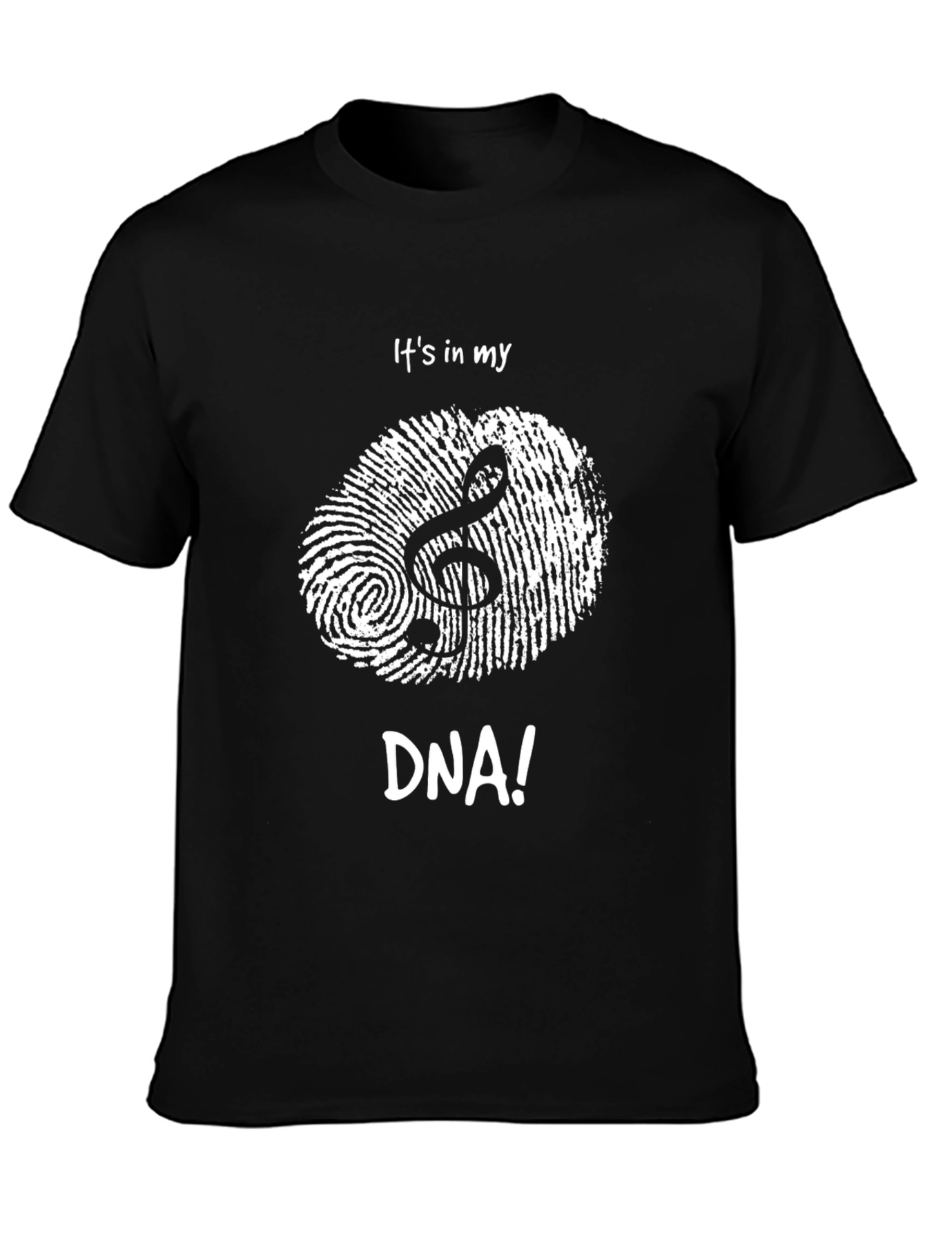 Music DNA Black T-Shirt - Unique Graphic Tee
