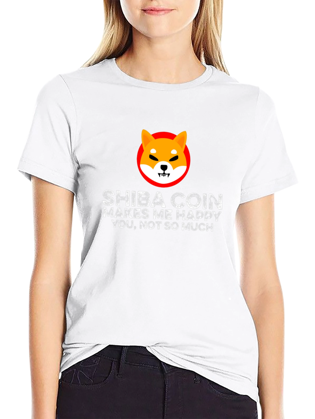 Shiba Coin Makes Me Happy Graphic T-Shirt