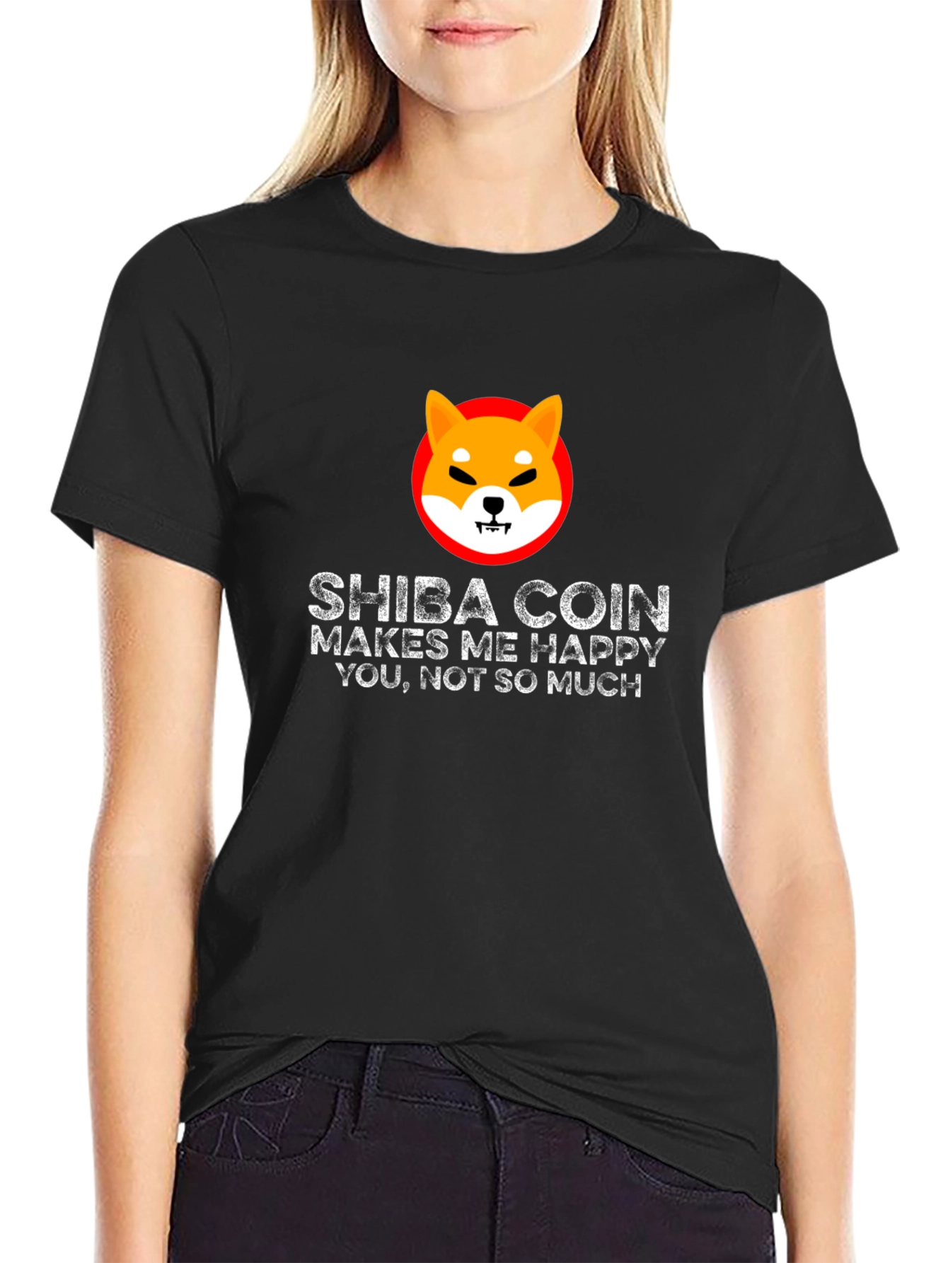 Shiba Coin Makes Me Happy Graphic T-Shirt