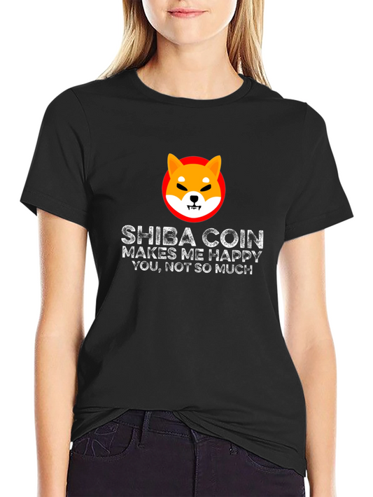 Shiba Coin Makes Me Happy Graphic T-Shirt