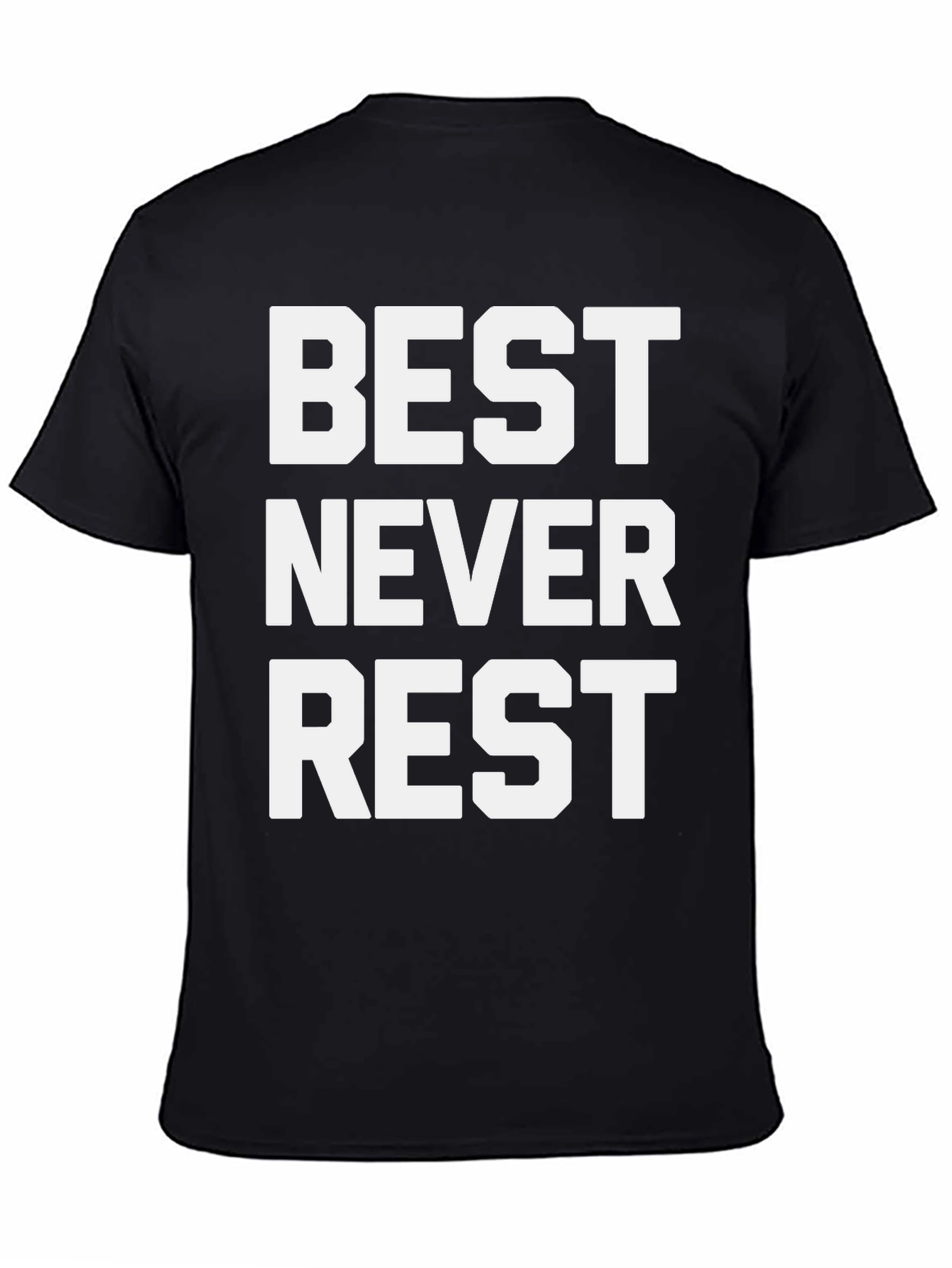 Best Never Rest Graphic Tee - Black Cotton