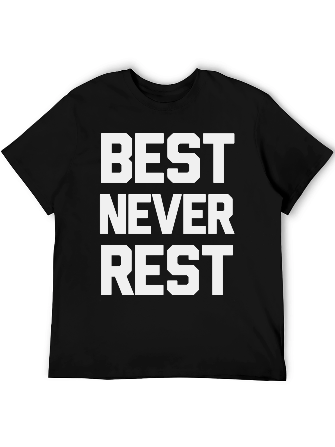 Best Never Rest Graphic Tee - Black Cotton