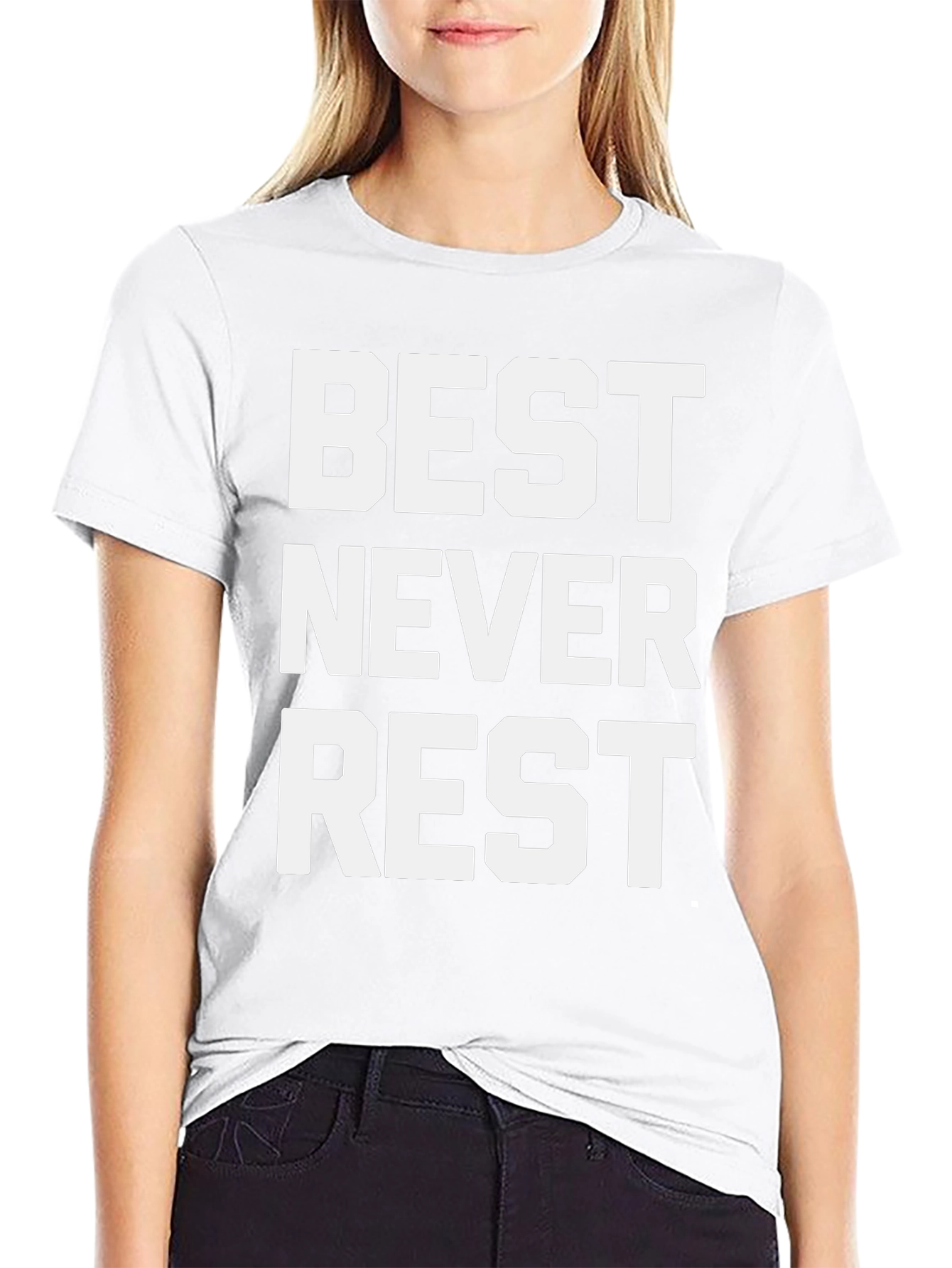 Best Never Rest Graphic Tee - Black Cotton