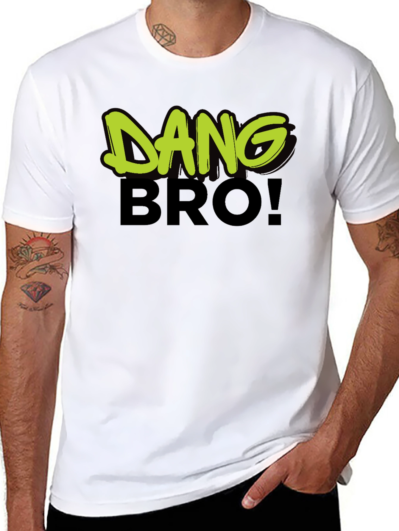Dang Bro! Graphic Print Mens T-Shirt