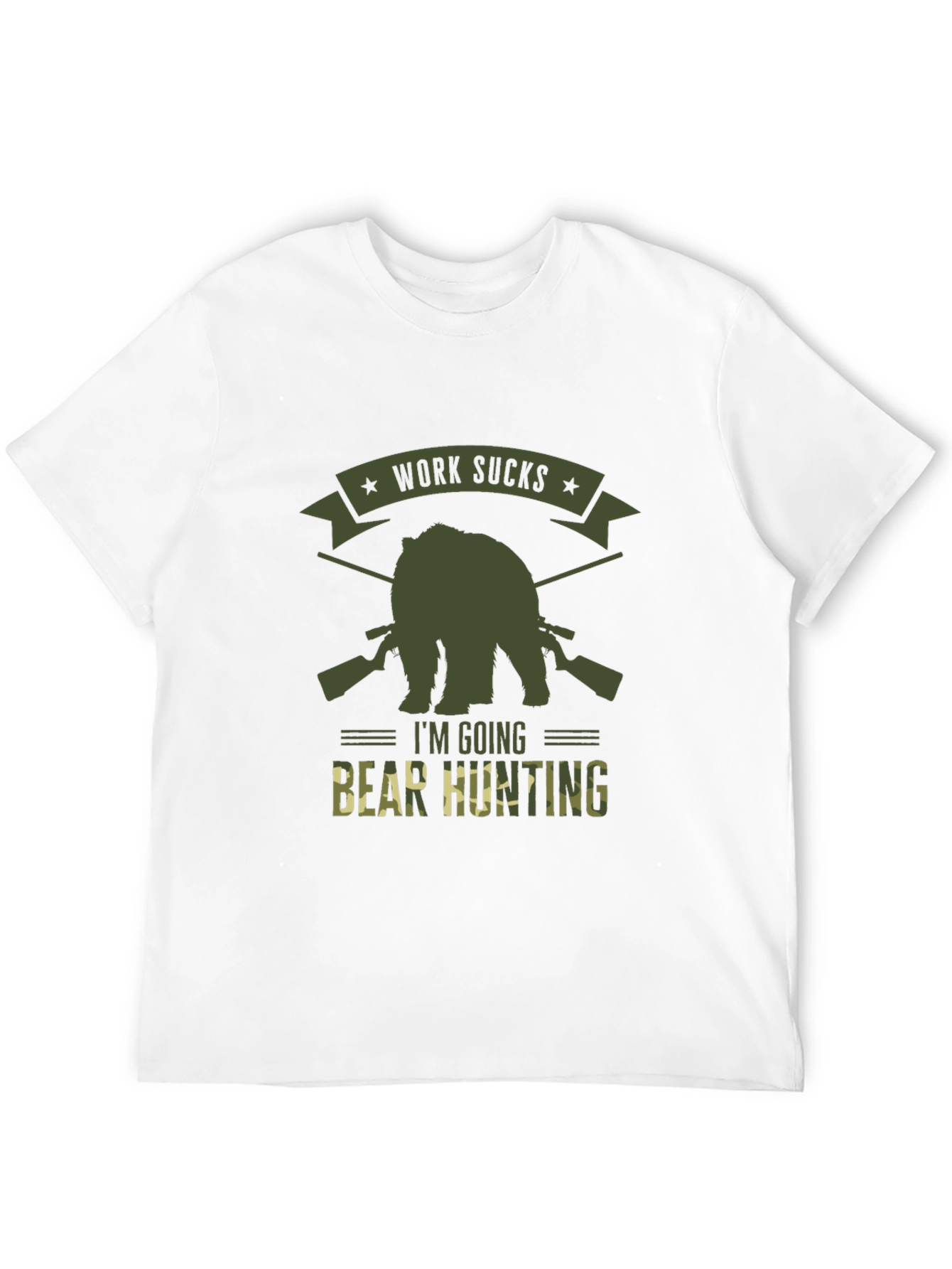 Work Sucks Bear Hunting T-Shirt