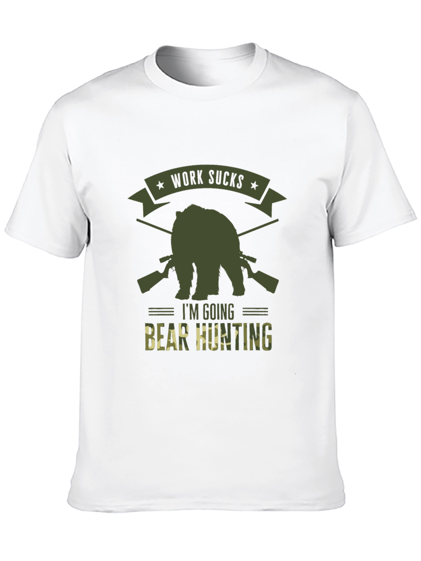 Work Sucks Bear Hunting T-Shirt