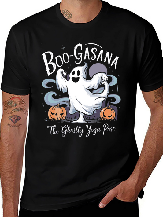 Boo-Gasana Halloween Yoga Ghost T-Shirt