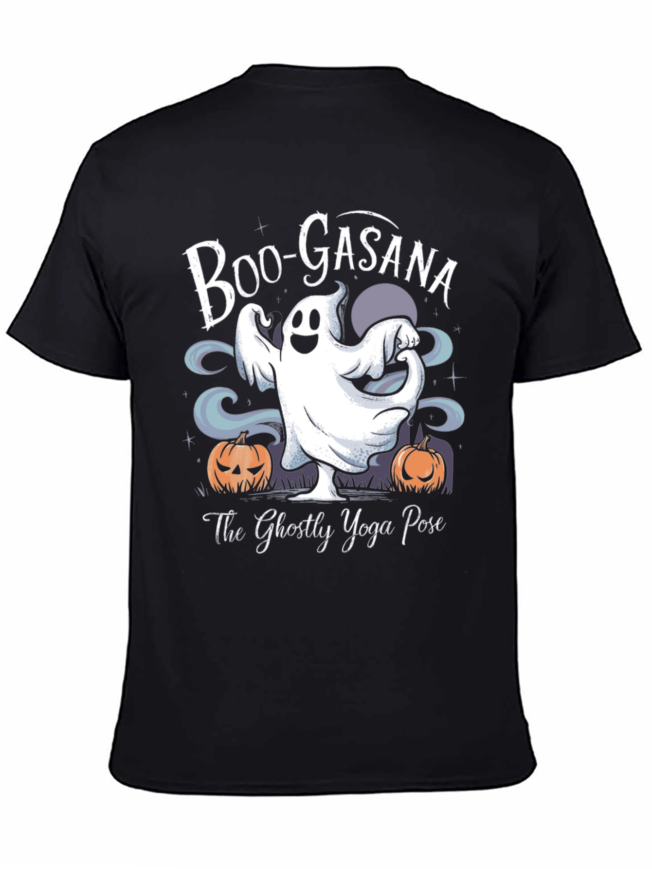 Boo-Gasana Halloween Yoga Ghost T-Shirt