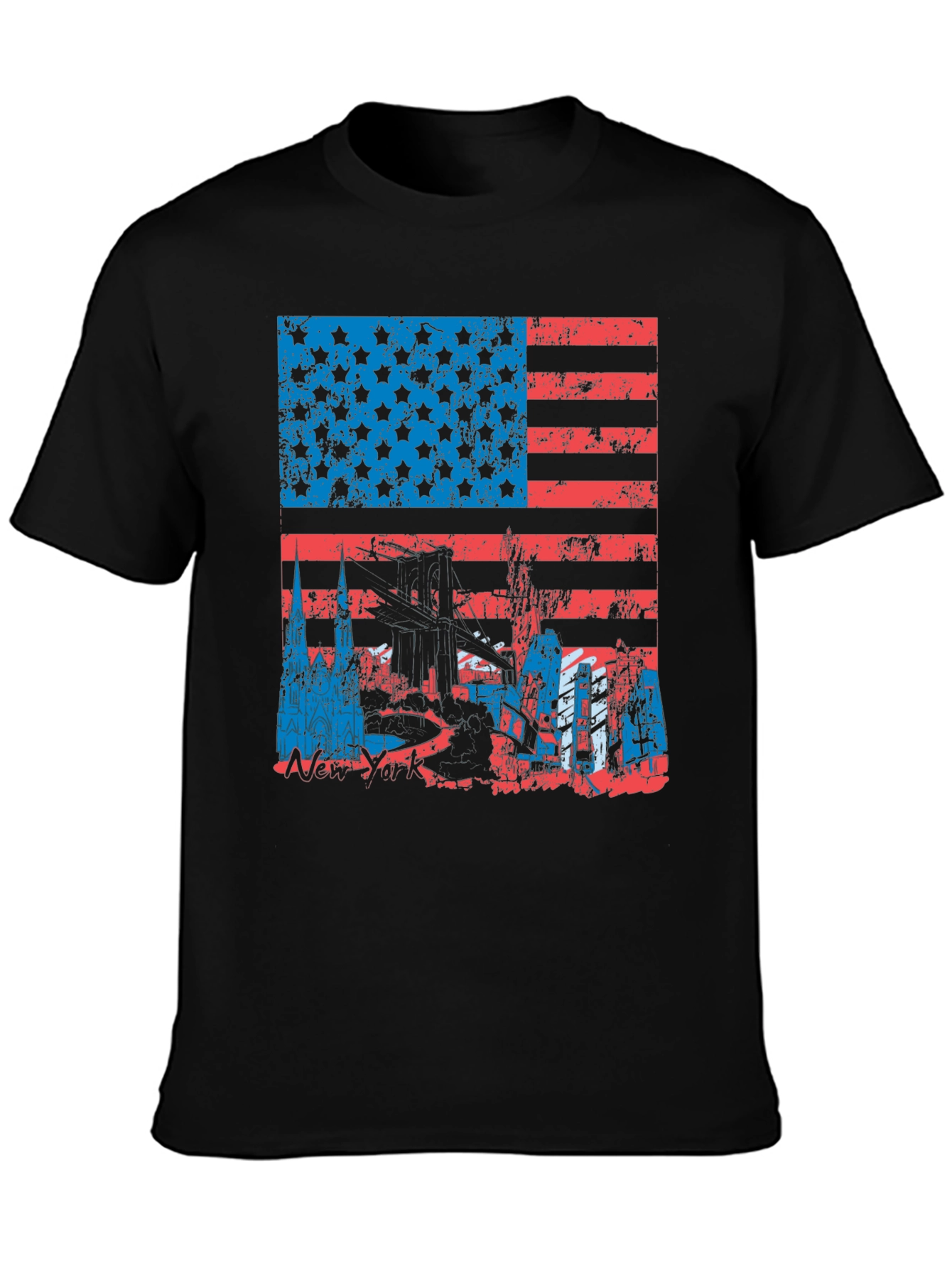 NYC American Flag Graphic T-Shirt