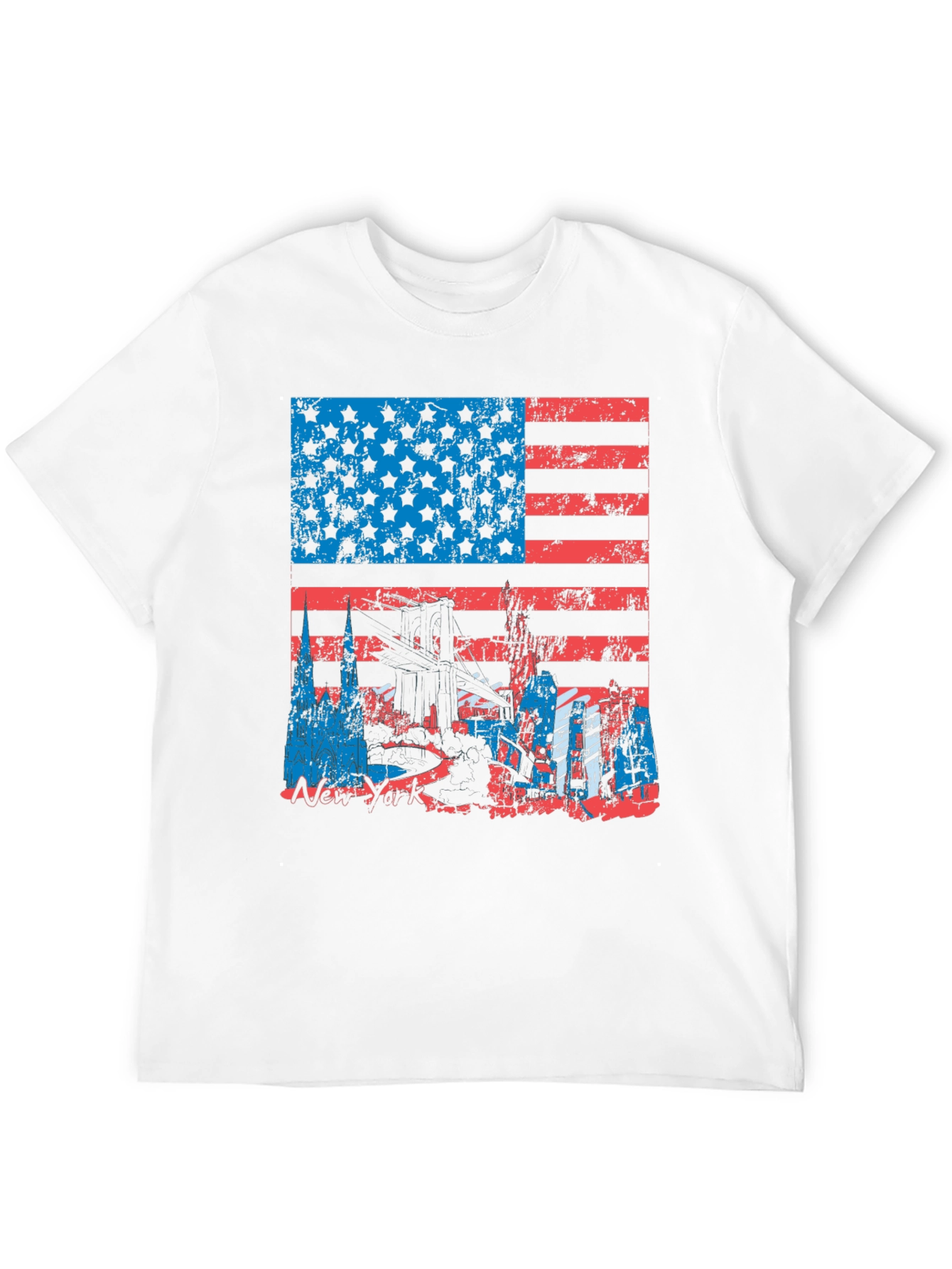 NYC American Flag Graphic T-Shirt
