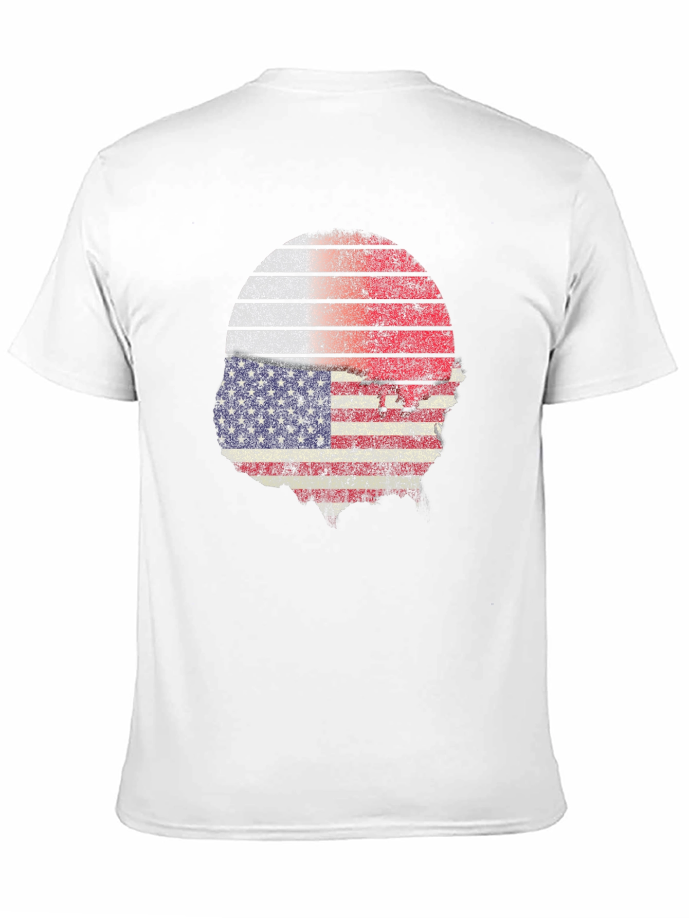 American Flag Skull Graphic Tee - Patriot Fashion