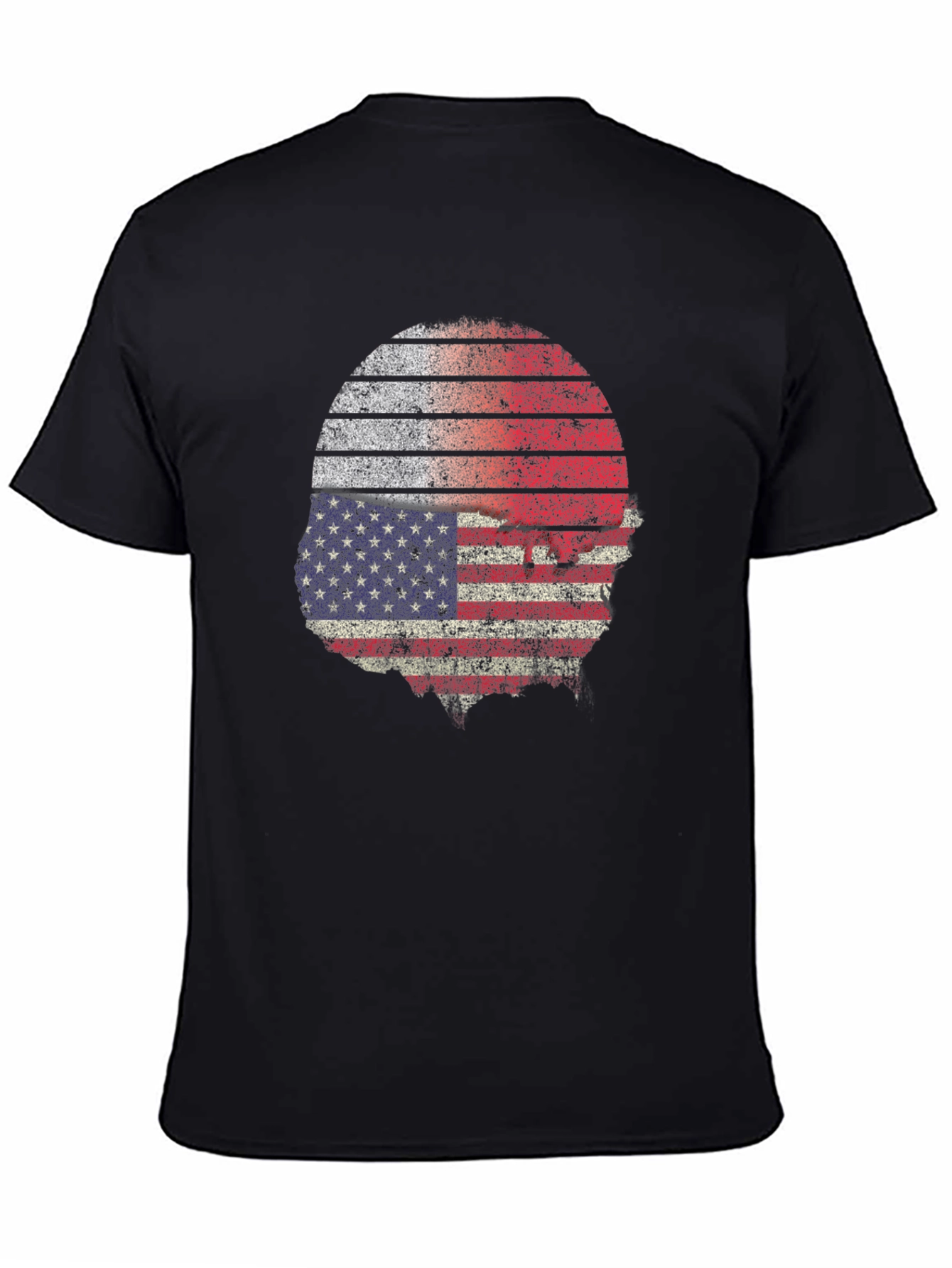 American Flag Skull Graphic Tee - Patriot Fashion