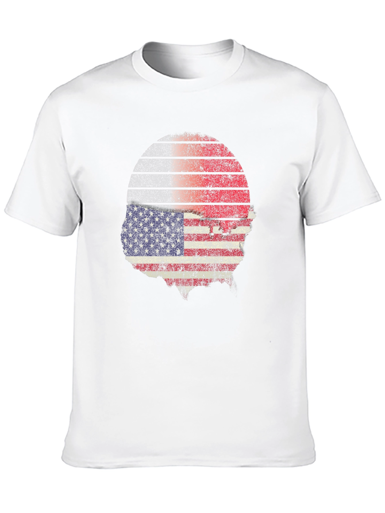 American Flag Skull Graphic Tee - Patriot Fashion