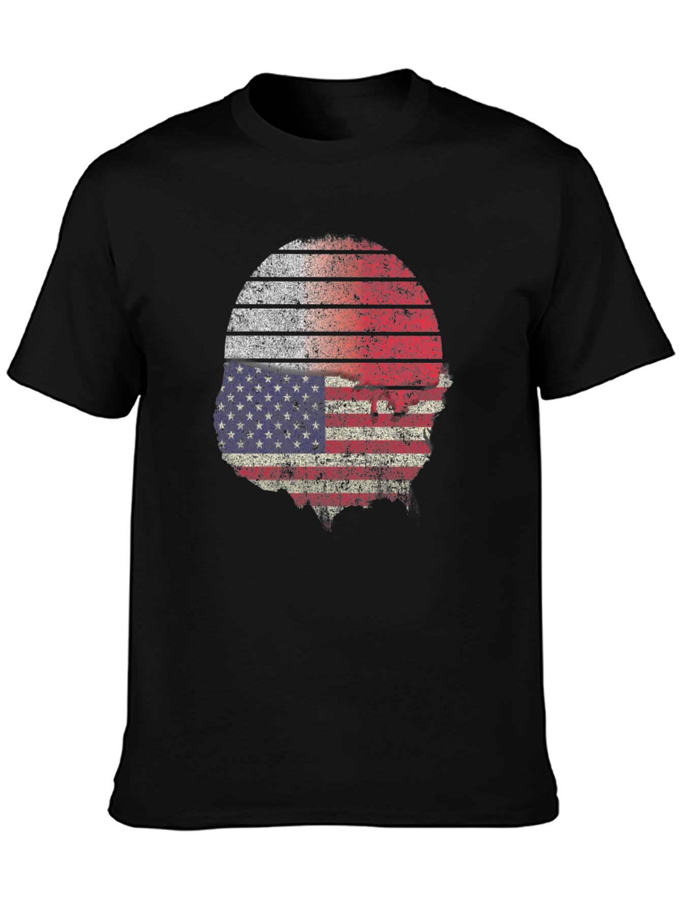 American Flag Skull Graphic Tee - Patriot Fashion