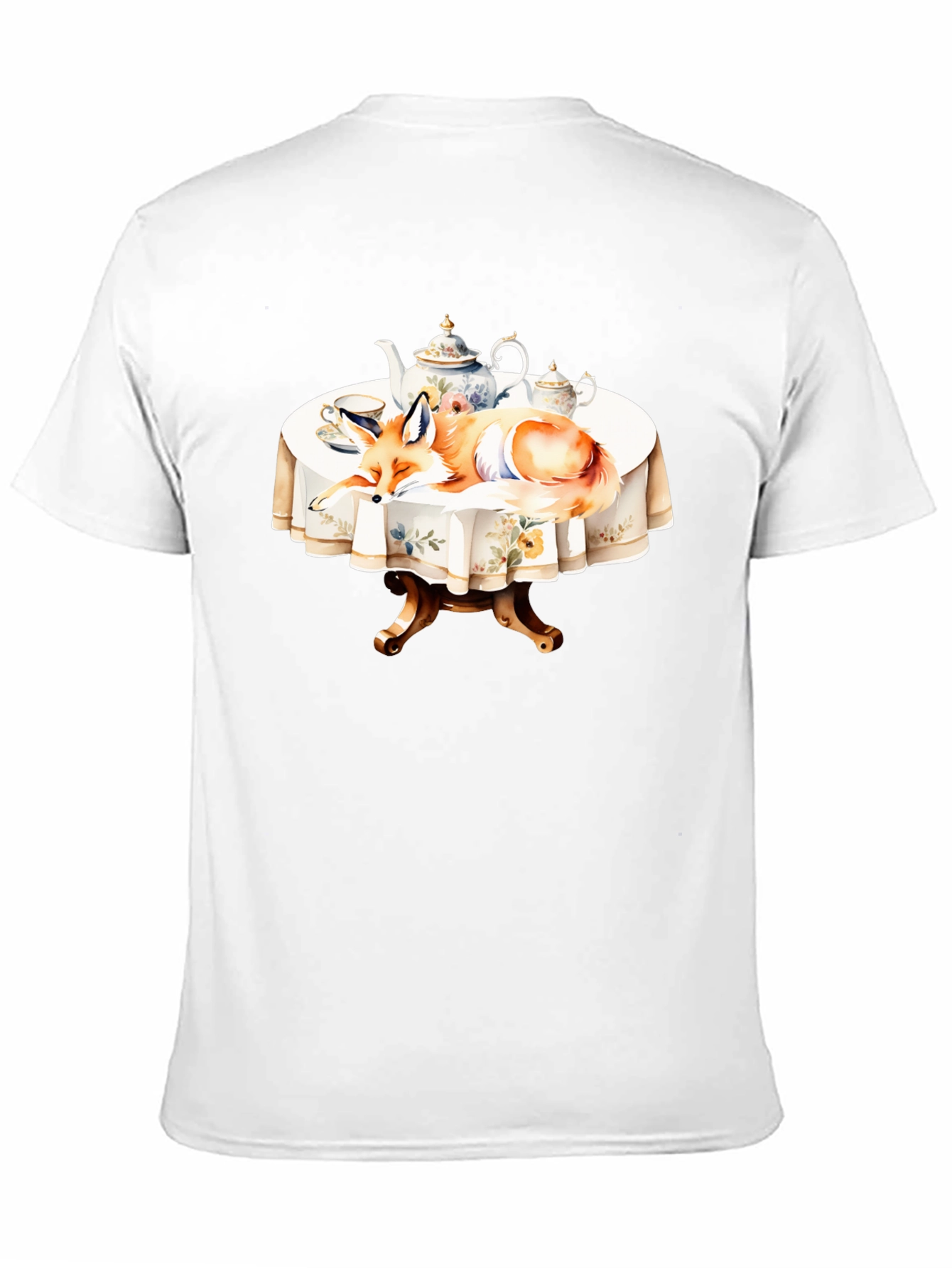 Fox Tea Party T-Shirt - Whimsical Design